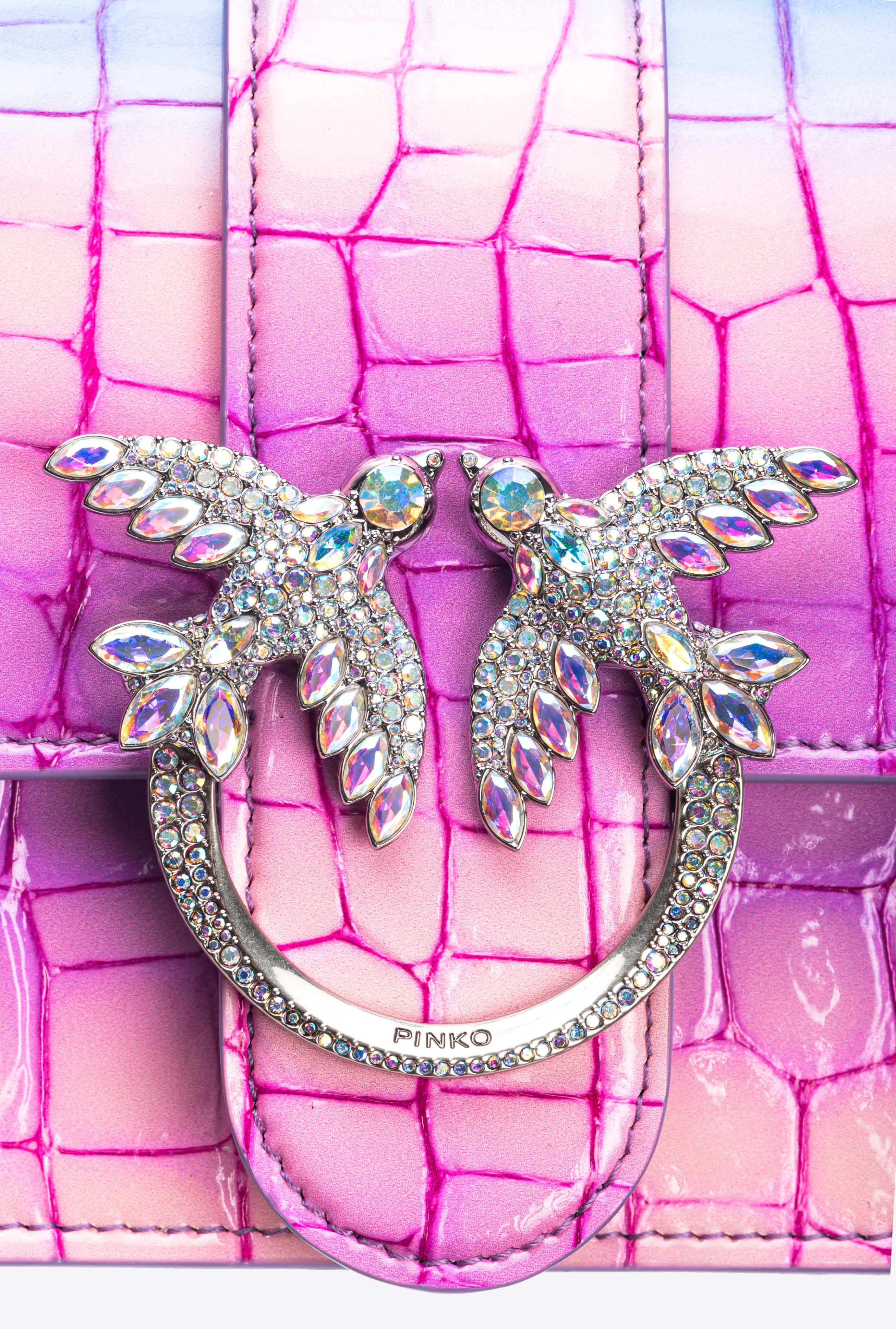 lumignon♡pink × black pocket fur op Eyeglasses Paprika orange/storm navy blue | Blackfin