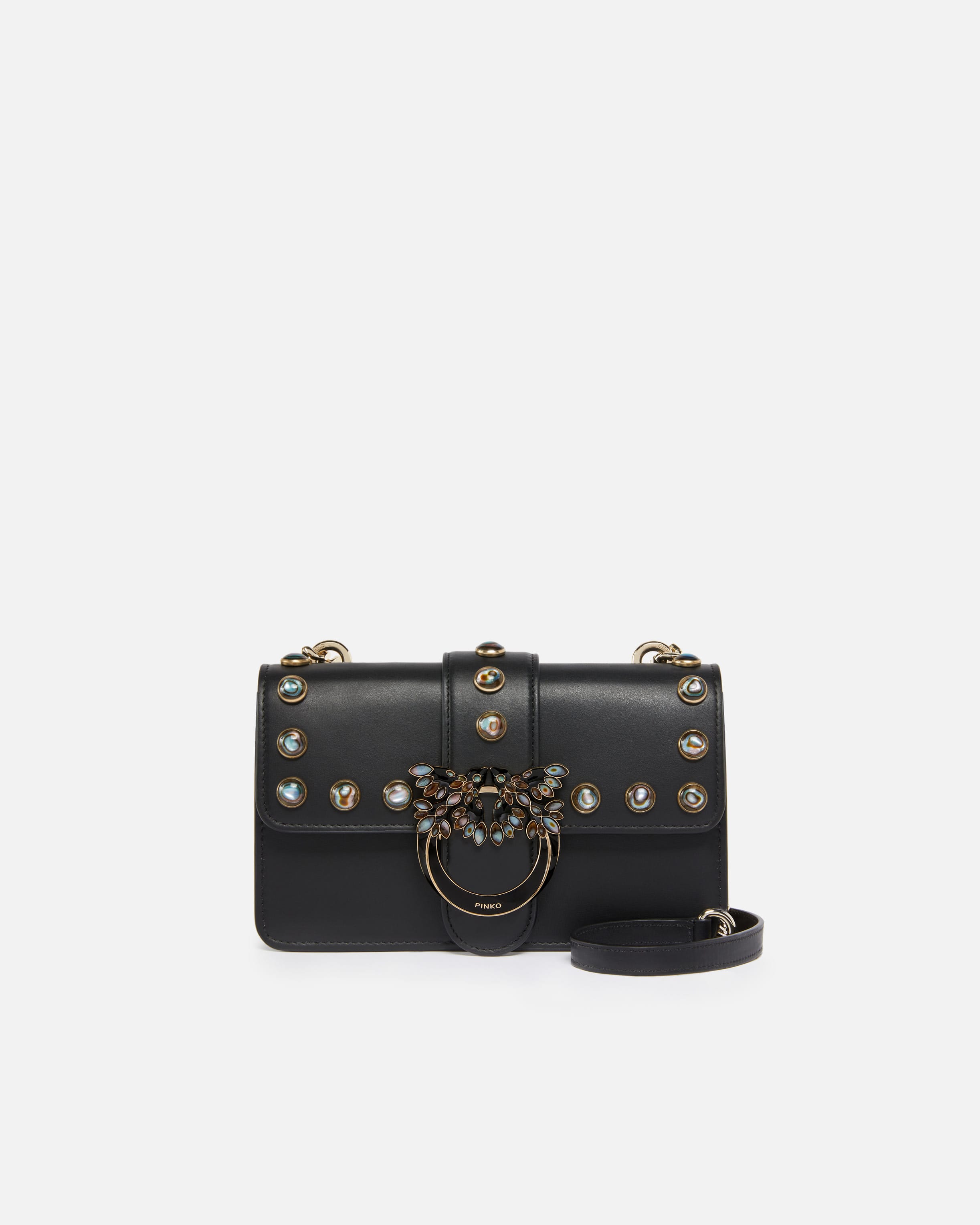xoxo_fashon_love_　バック Love Bag leather crossbody bag with logo PINKO → Shop Online