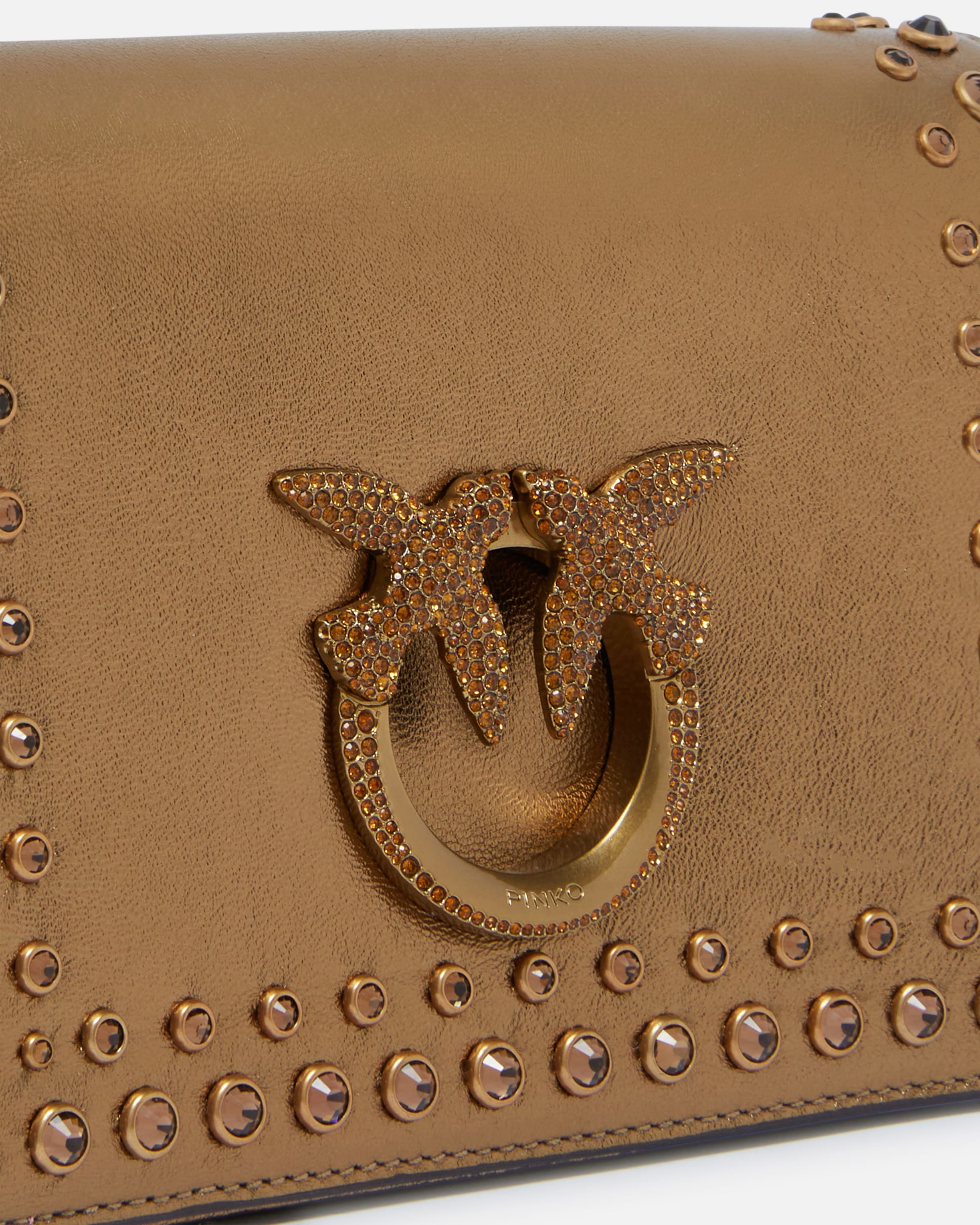 Mini love bag mix studs in leather hotsell