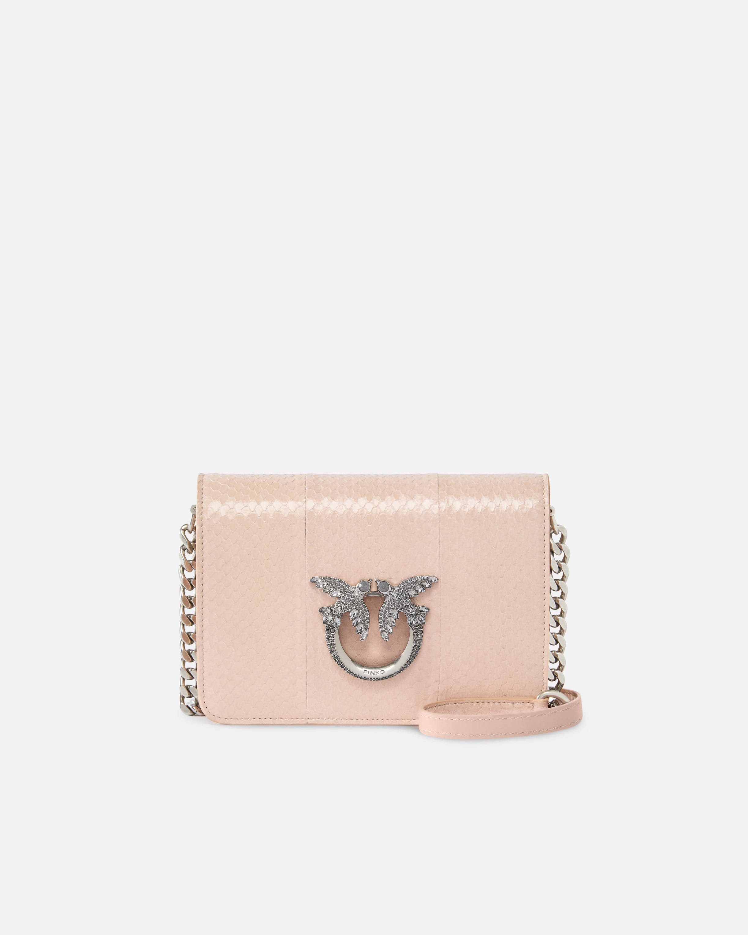 Mini Love Bag crossbody bag in glossy reptile PINKO Galleria. Pinko Online kaufen