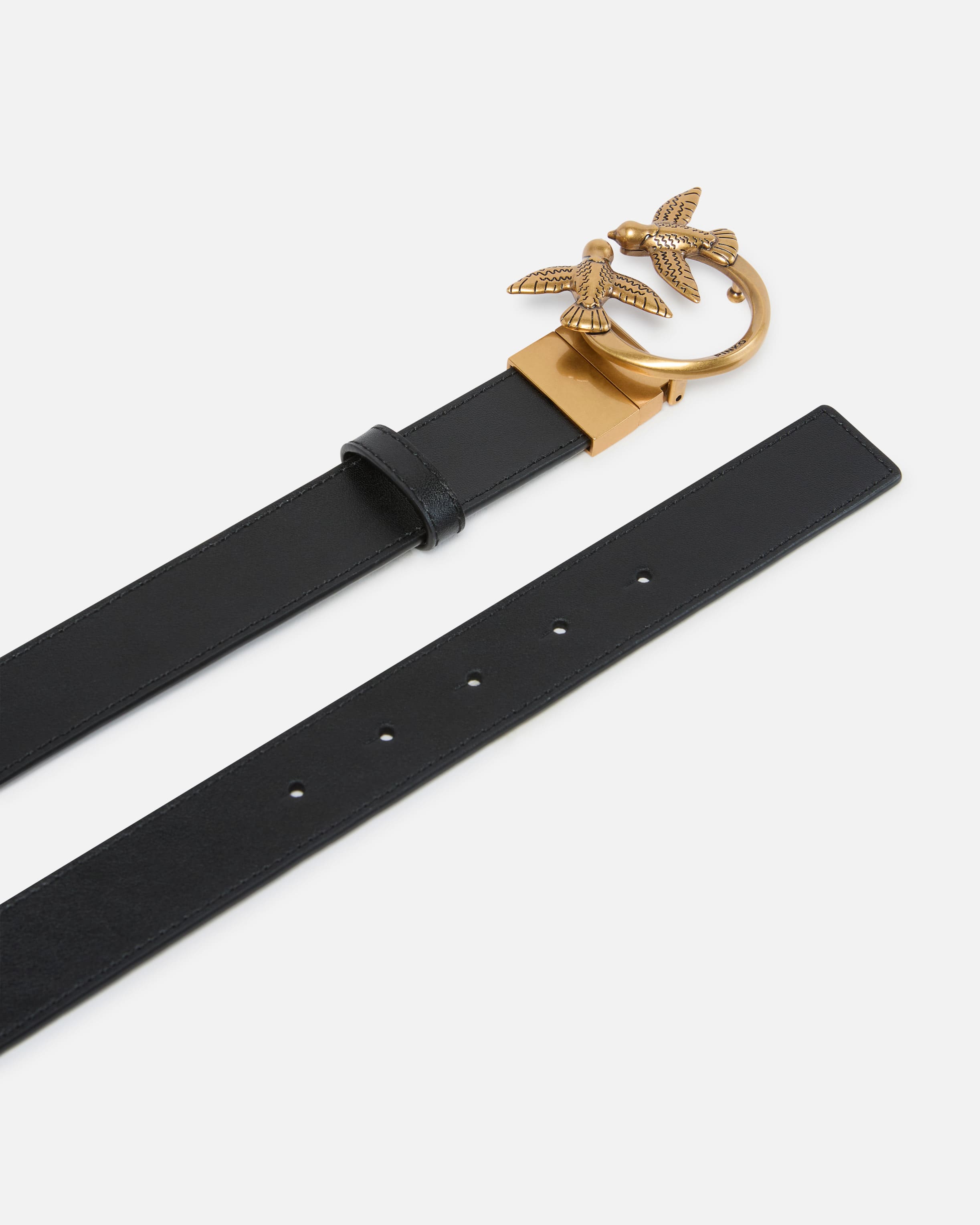 Double-face belt with Love Birds buckle, 3 cm PINKO → Shop