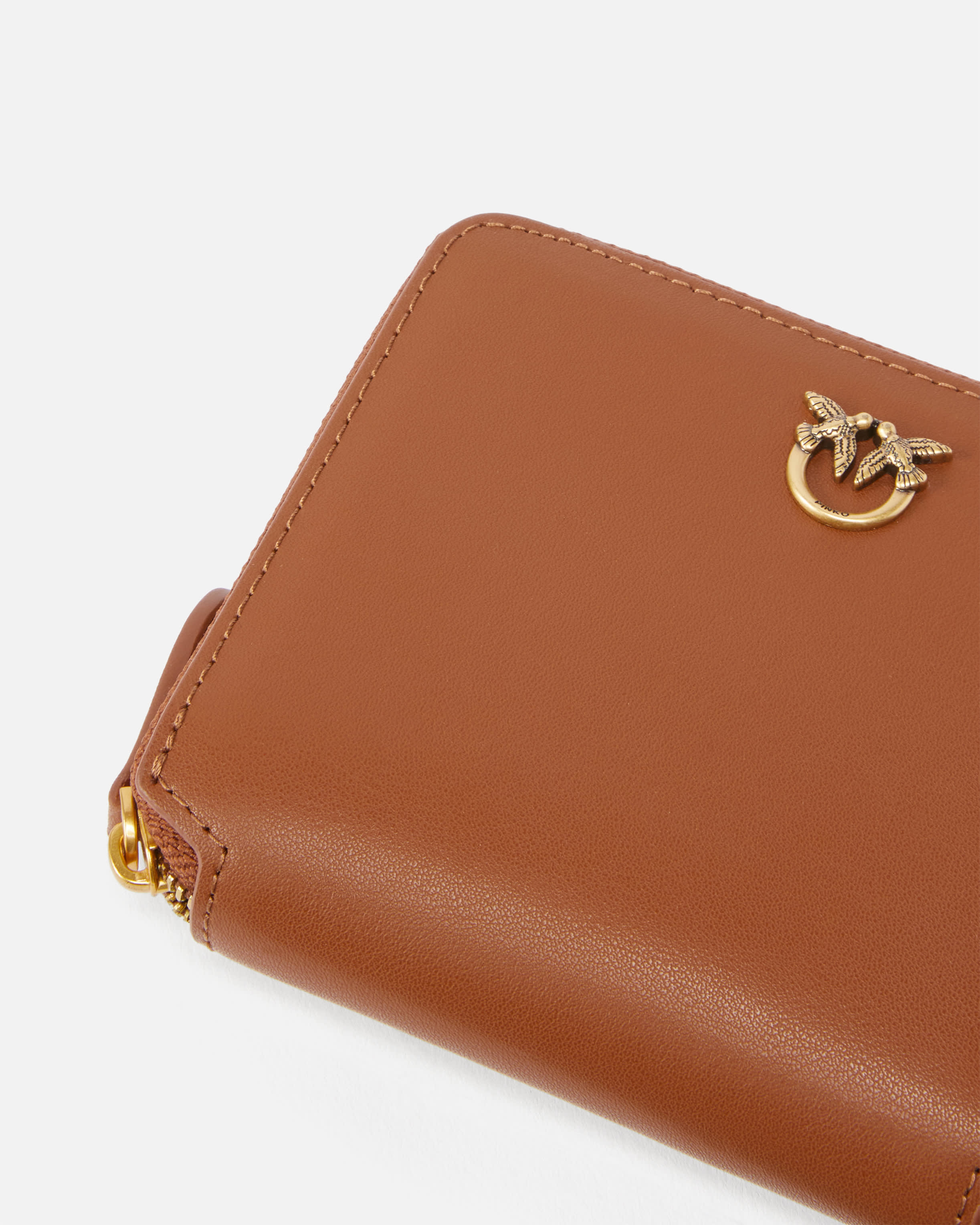 Leather zip around purse online