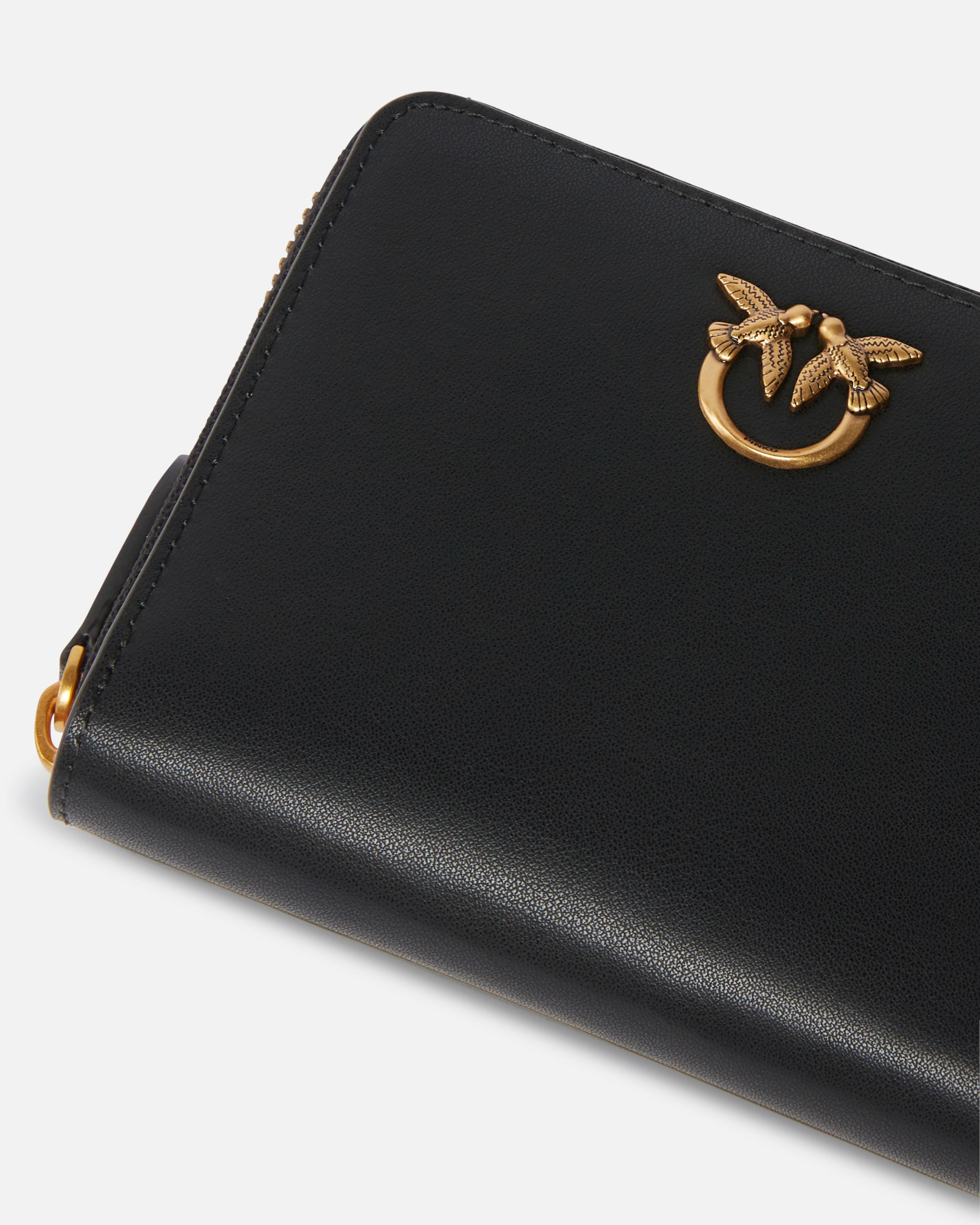 ラウンド  zip-around leather Square purse Online Shop → PINKO バッグ