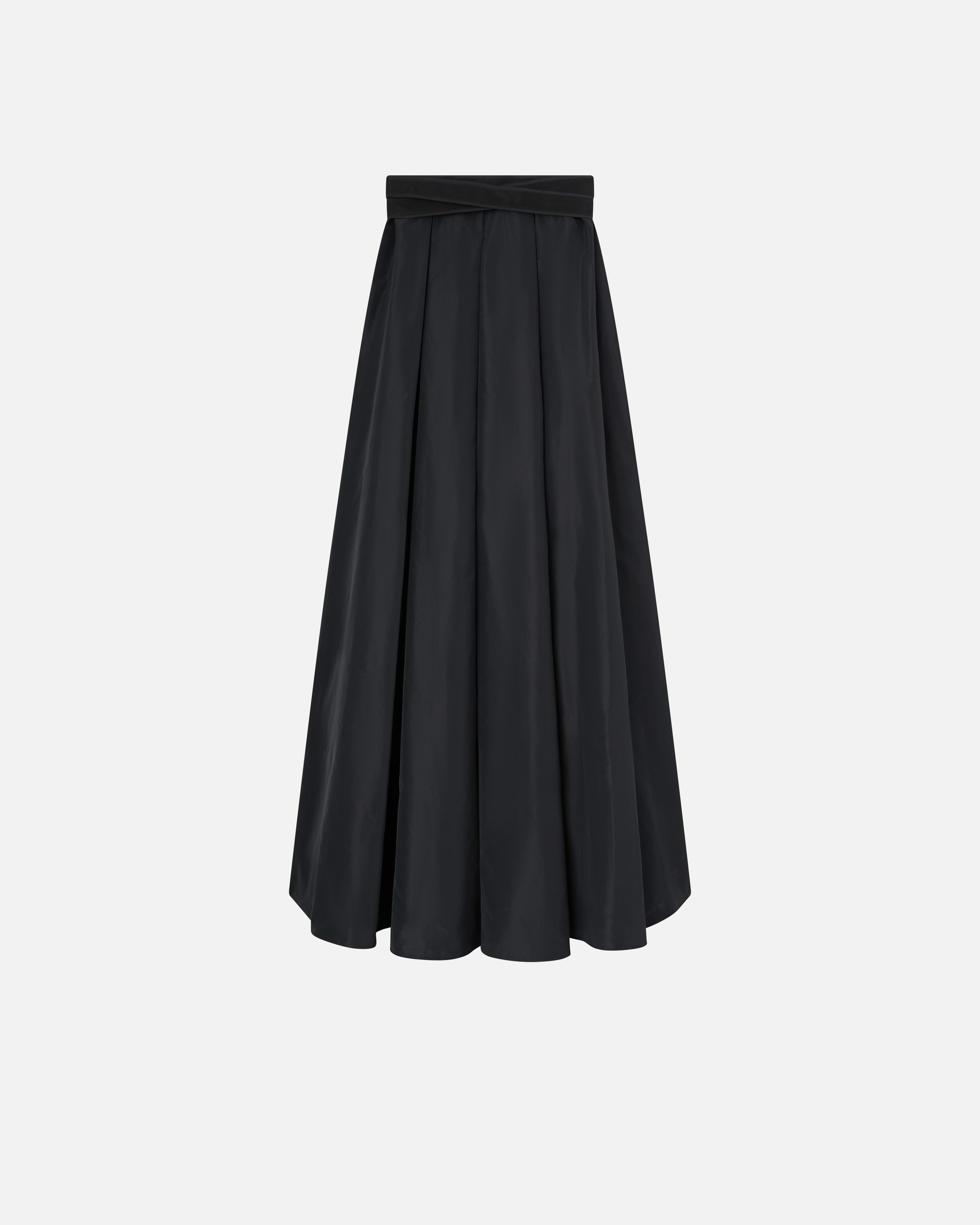 Black taffeta flared skirt store