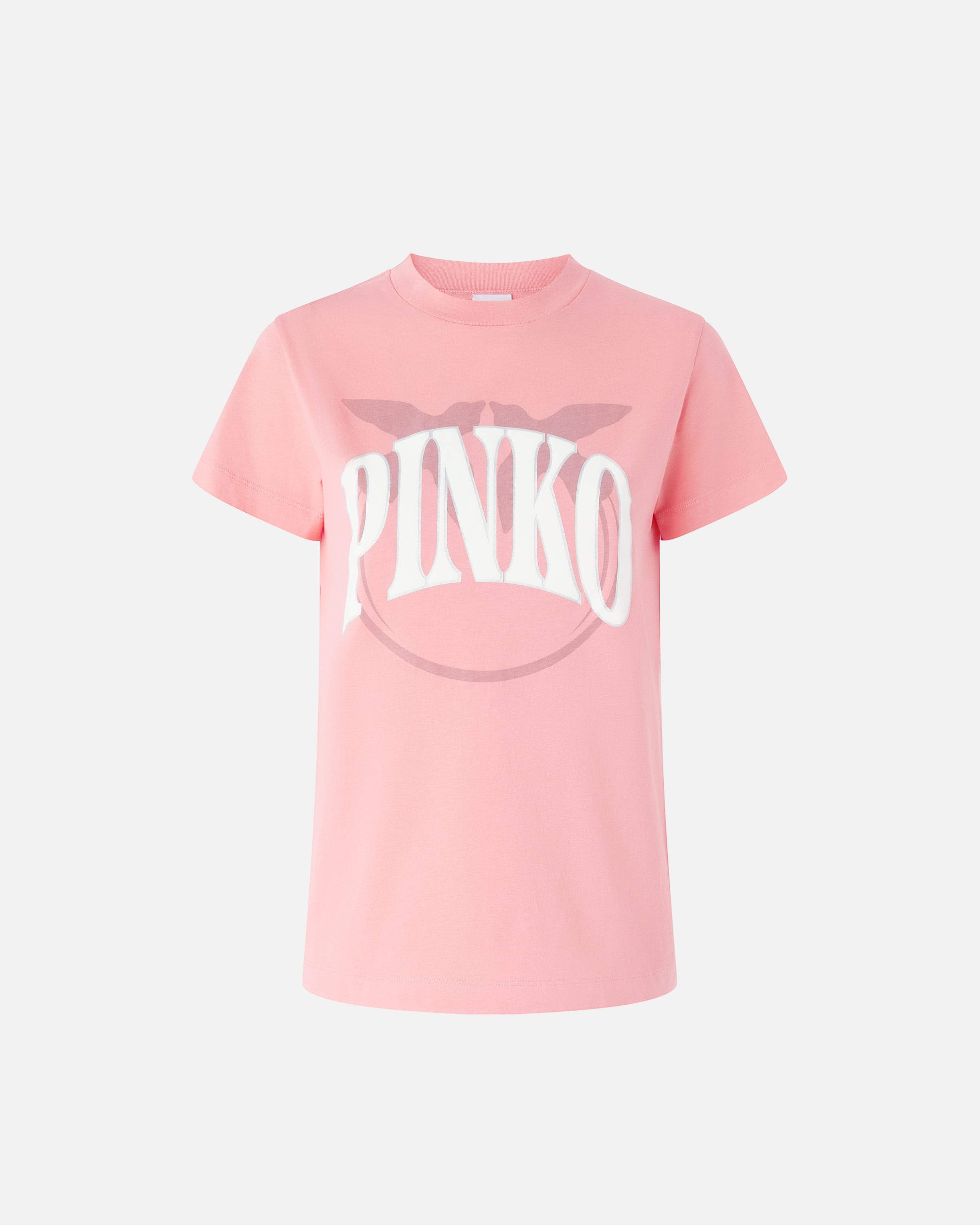 PINKO 売れ筋商品|||ピンコ Tシャツ トップス レディース Tops Pink T-shirt with PINKO logo and birds PINKO → Shop Online