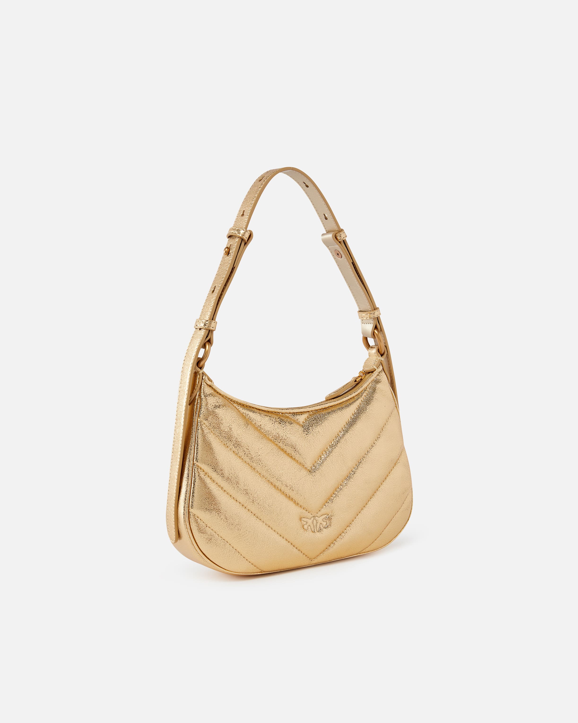 Laminated leather small shoulder bag hotsell