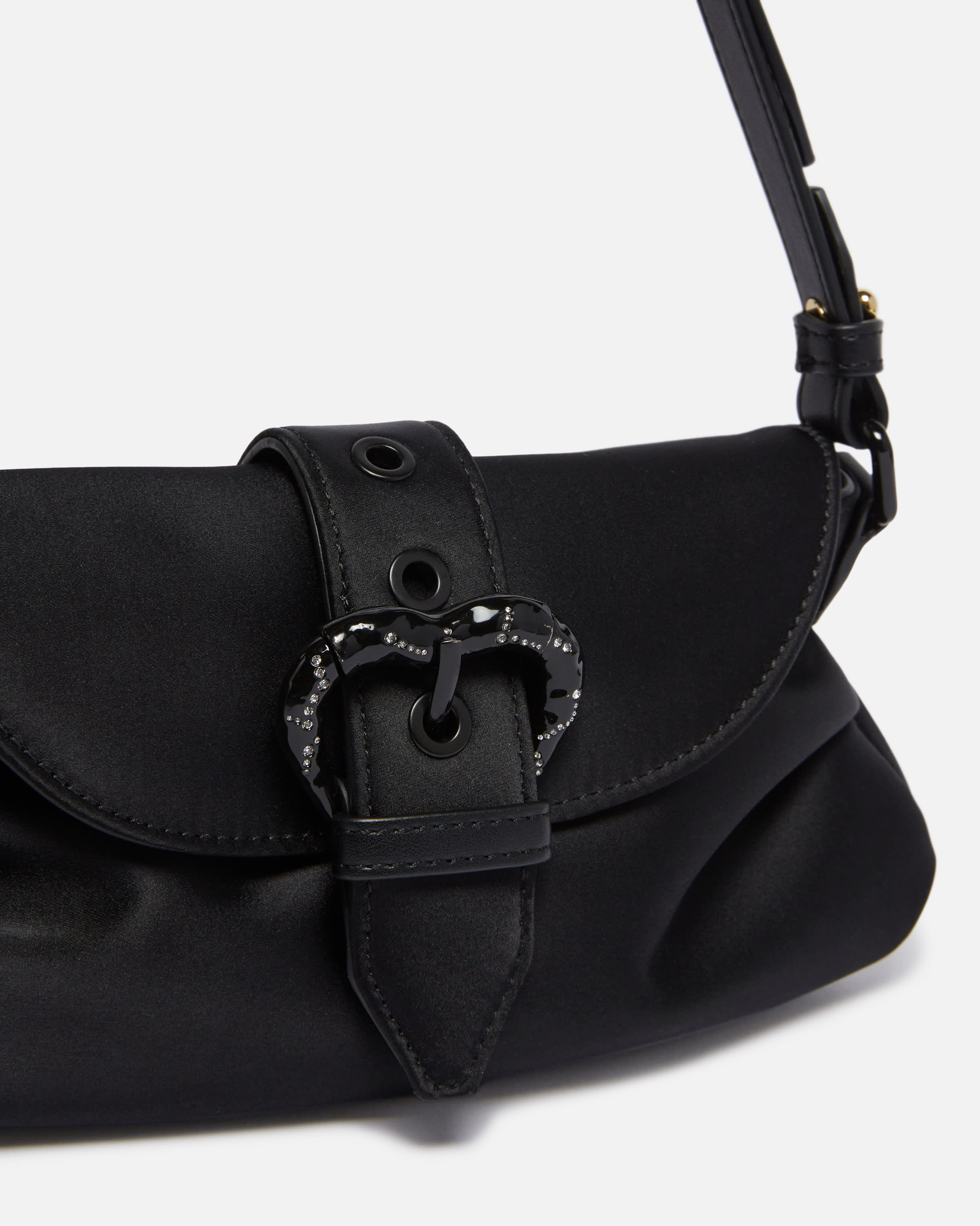 Small Jolene shoulder bag in duchesse with heart-shaped Small Jolene shoulder bag in duchesse with heart-shaped