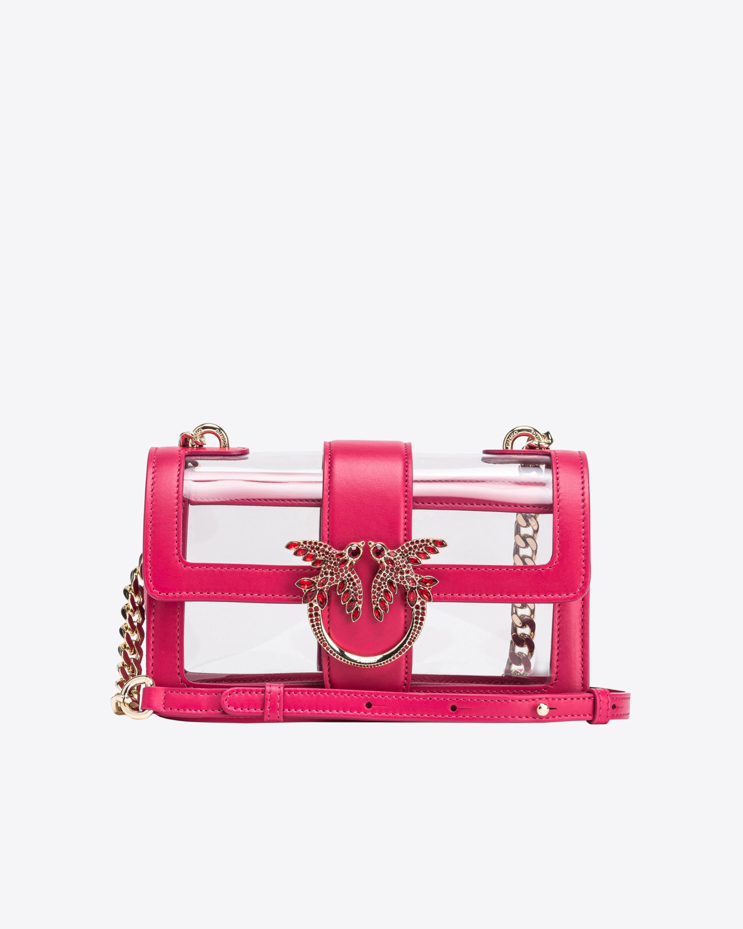 PINKO Galleria Mini Love Bag One Light in transparent material