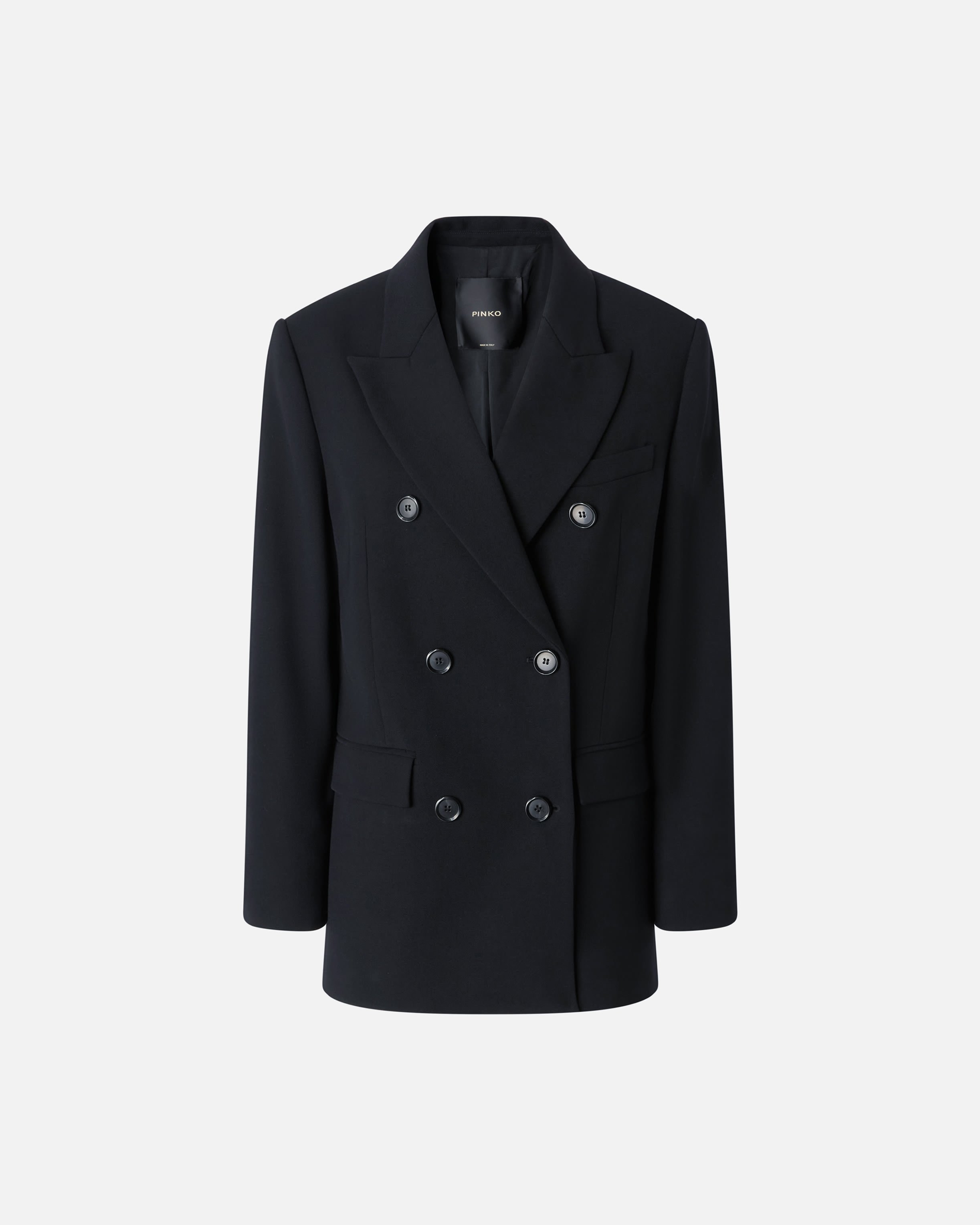 Oversized double-breasted wool-blend twill blazer PINKO → Shop Online