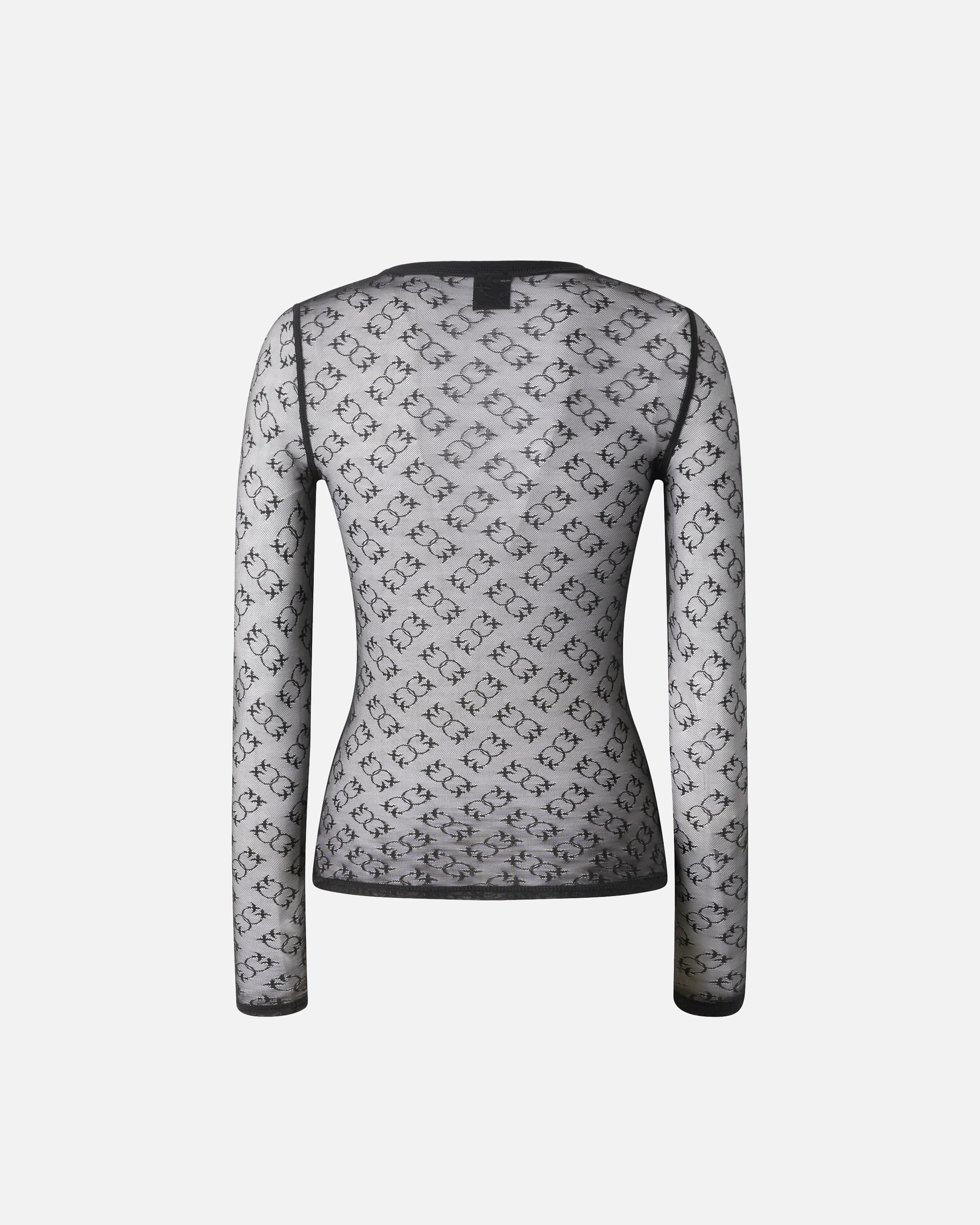 Jersey de manga larga de encaje transparente Monogram PINKO Compra en linea