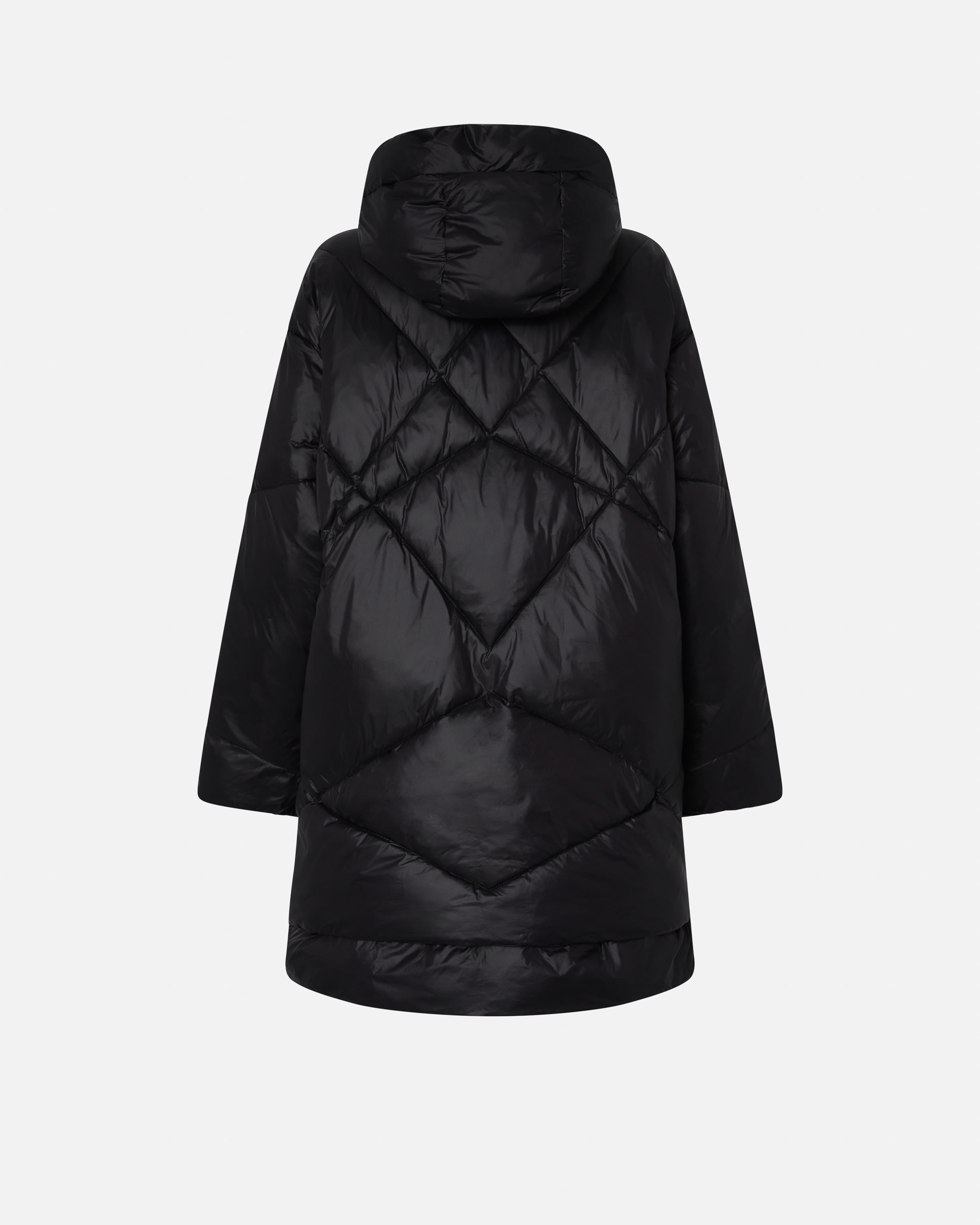 Technical canvas padded puffer jacket with hood PINKO Technical canvas padded puffer jacket with hood PINKO