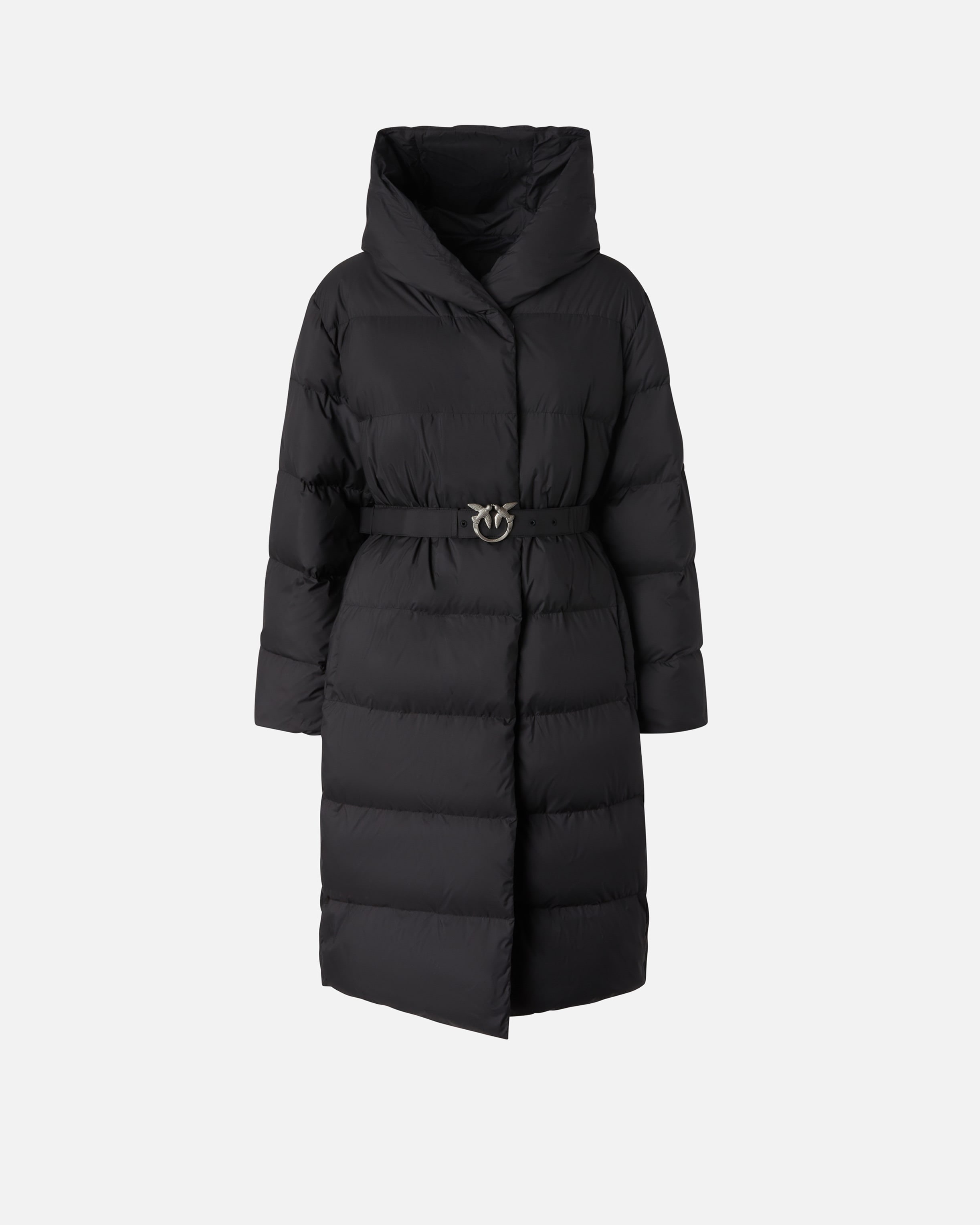 流行に  pea canvas technical Padded coat Online Shop → PINKO belt with ジャケット・アウター