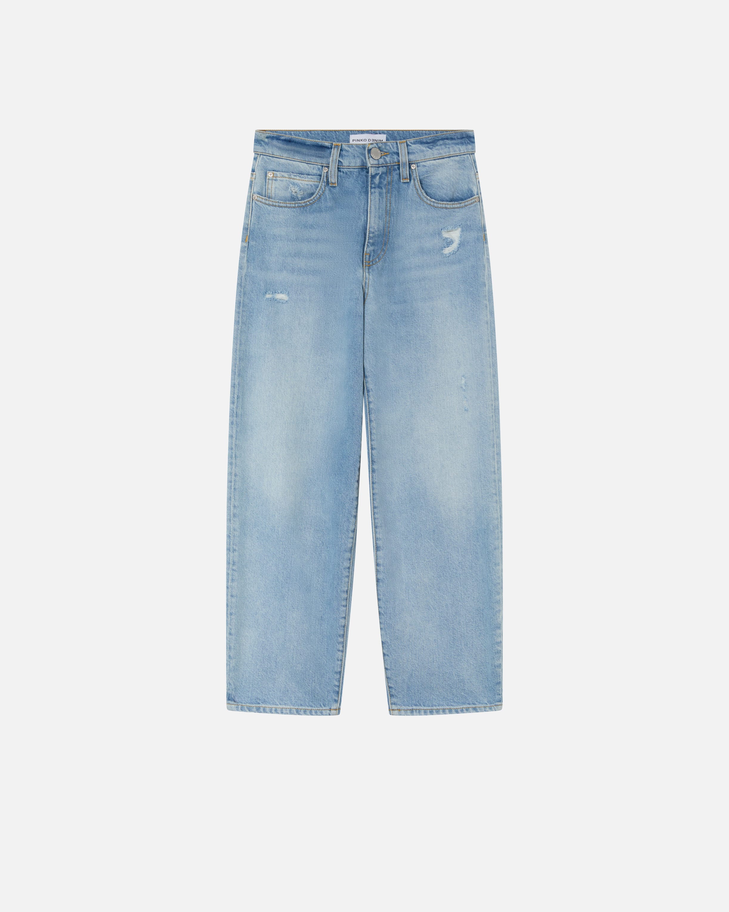 Jeans con bottone storto online