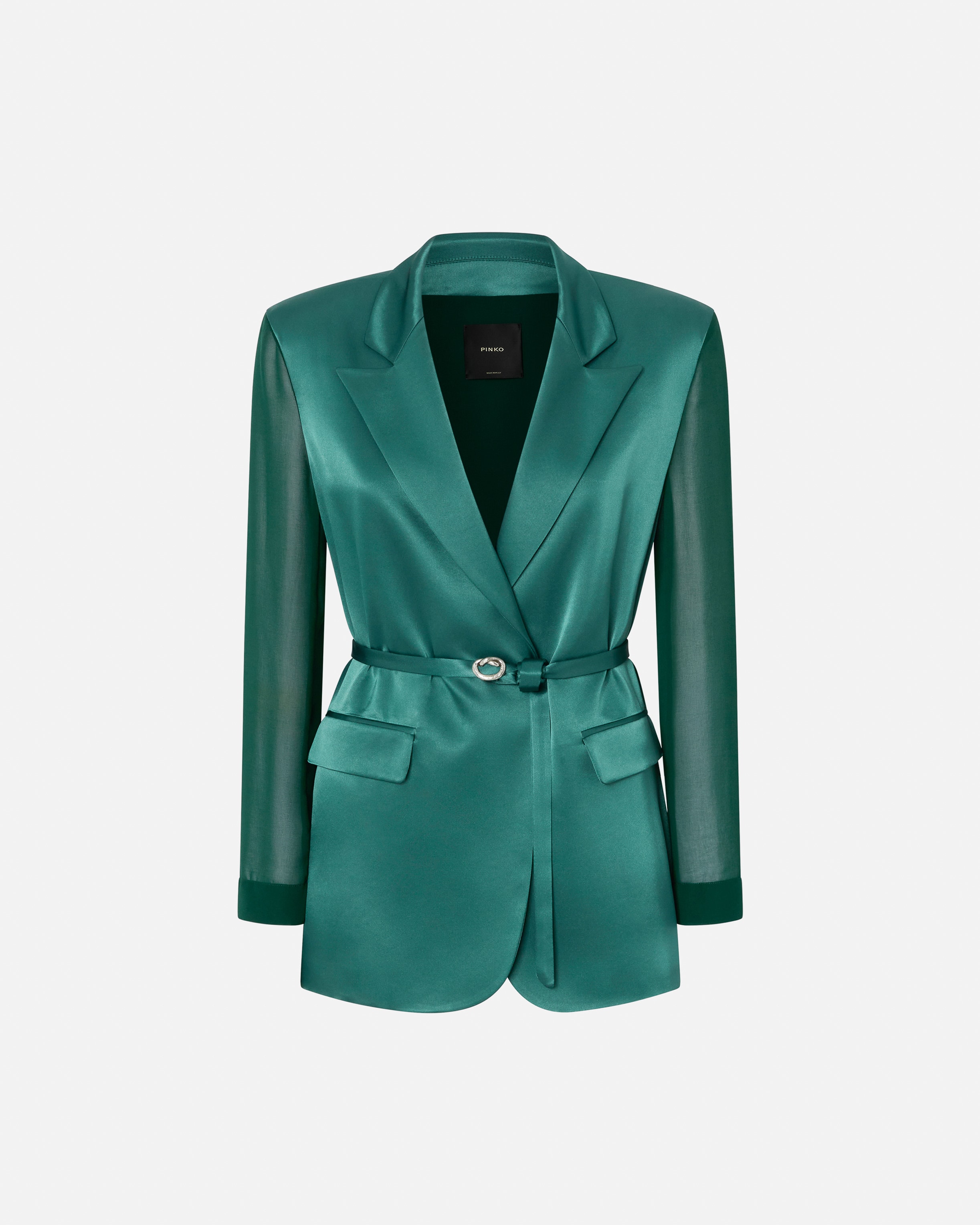 Shiny blazer with transparent sleeves PINKO → Shop Online