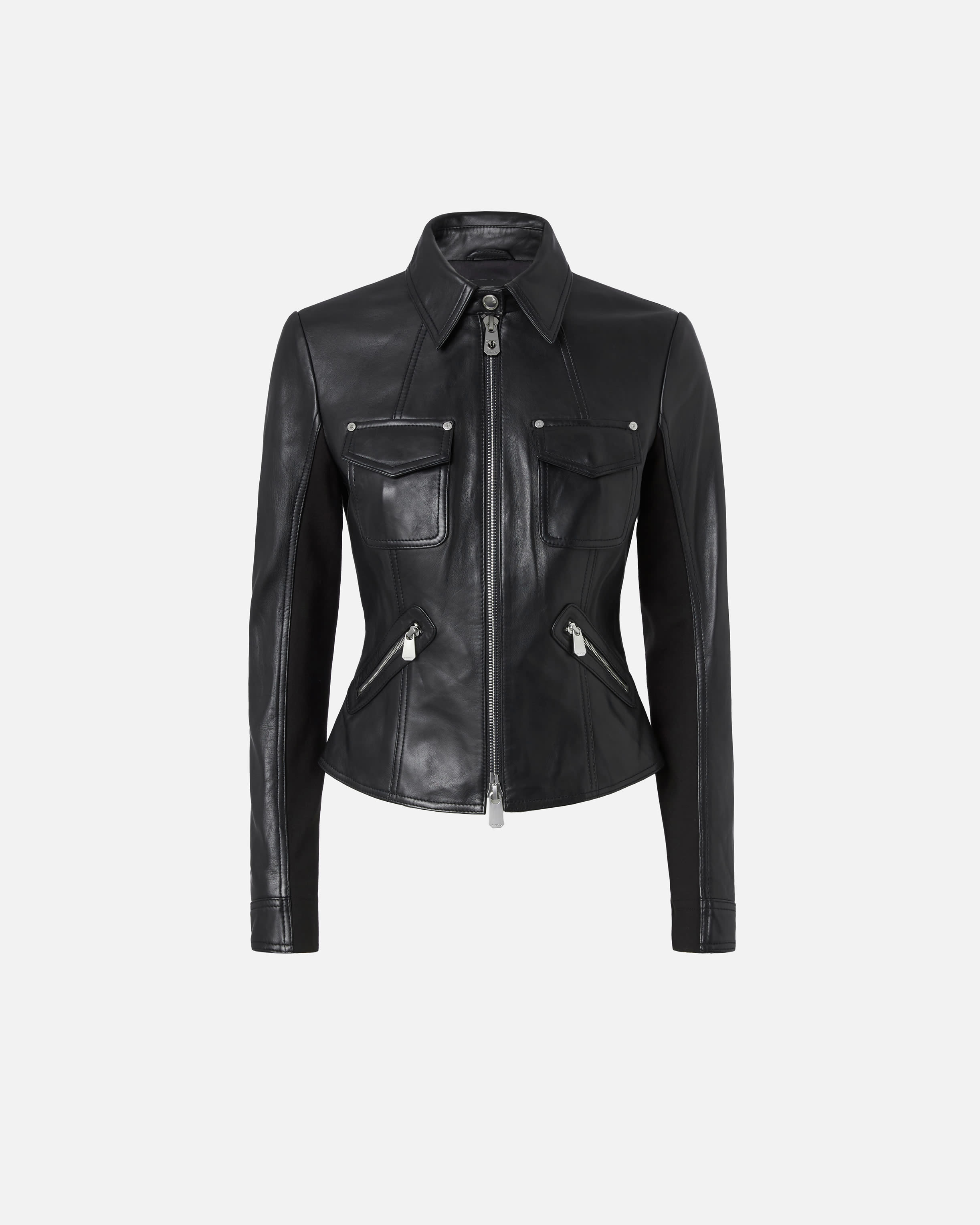 Fabric biker jacket womens deals