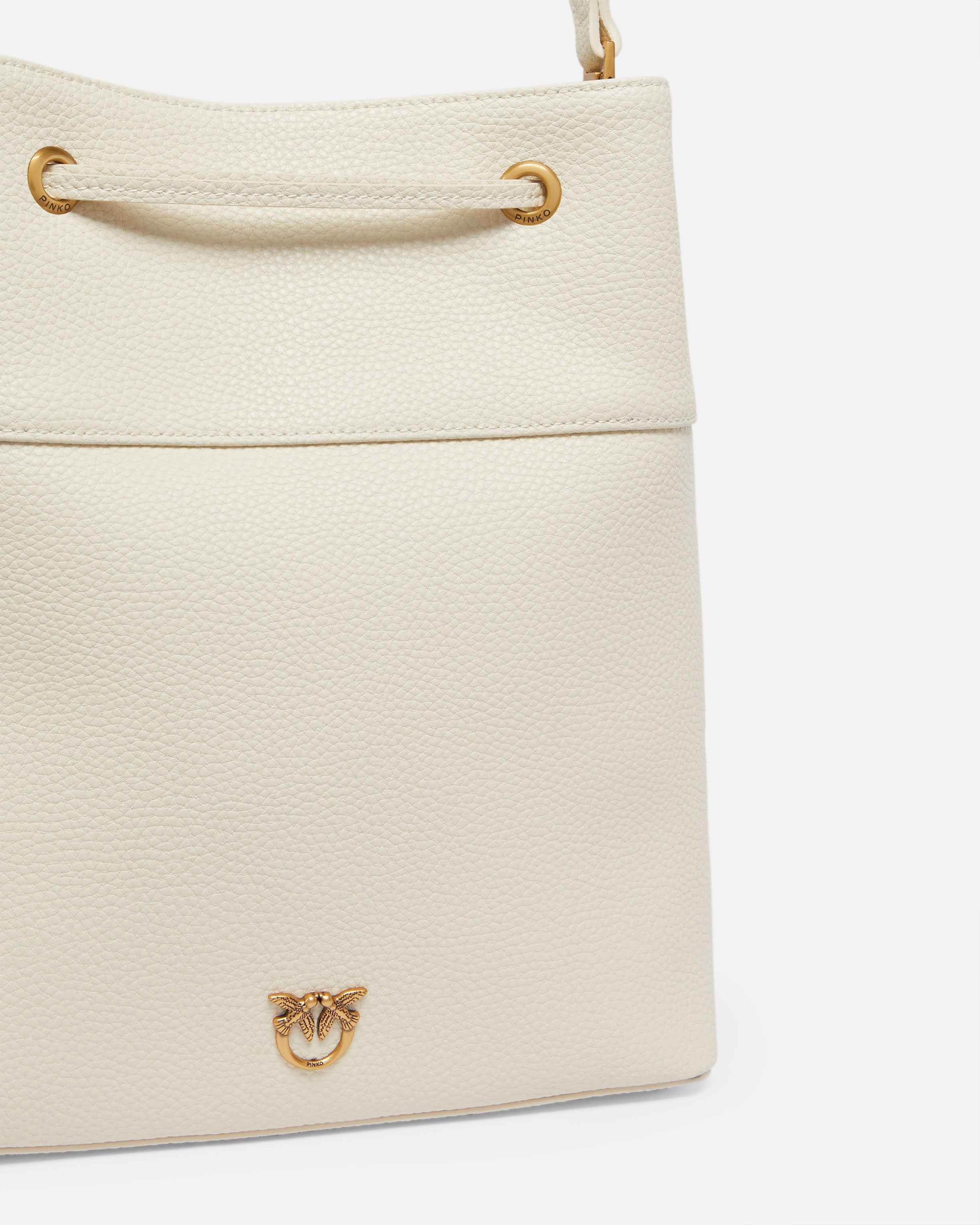 Leather bucket bag with shoulder strap PINKO → Shop Online Leather bucket bag with shoulder strap PINKO → Shop Online