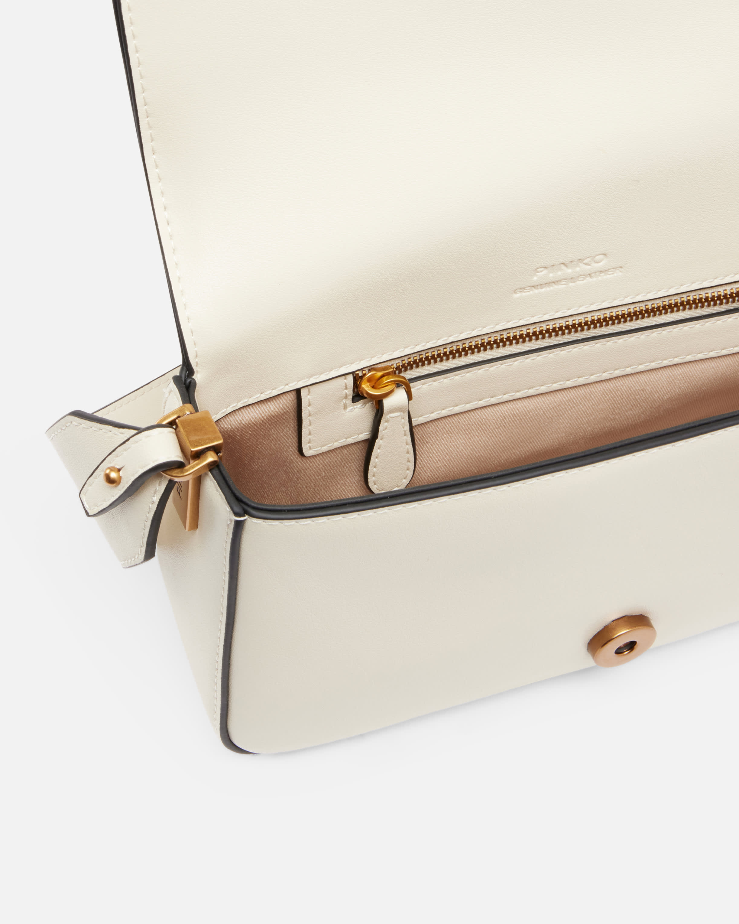 ぽこ Mini calfskin shoulder strap PINKO → Shop Online