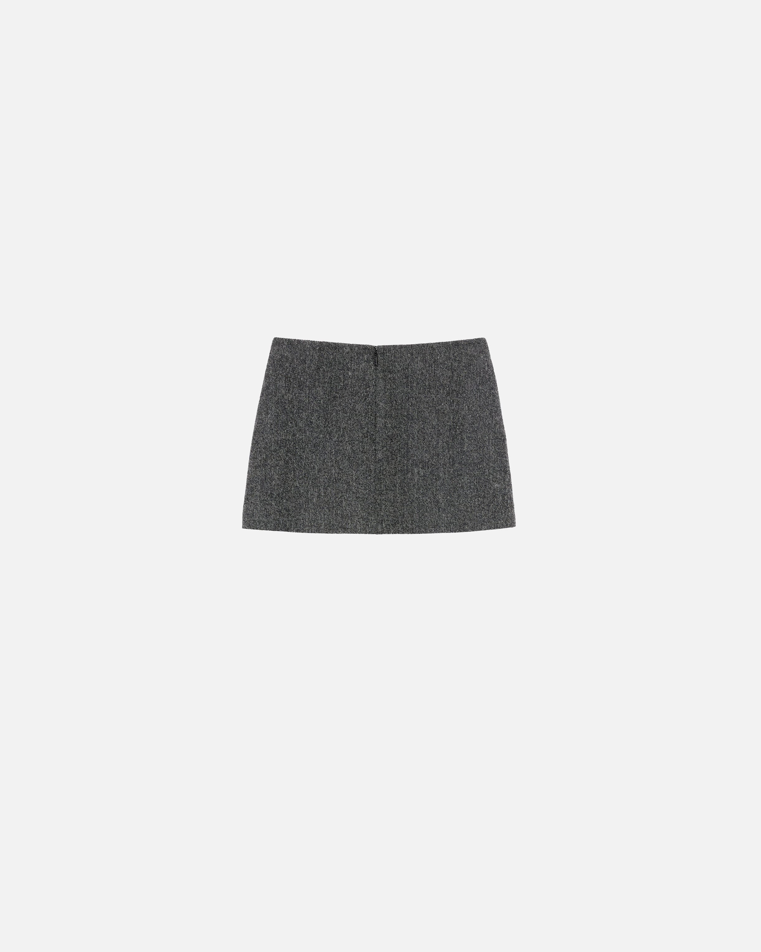 Tweed dungaree mini skirt 2025