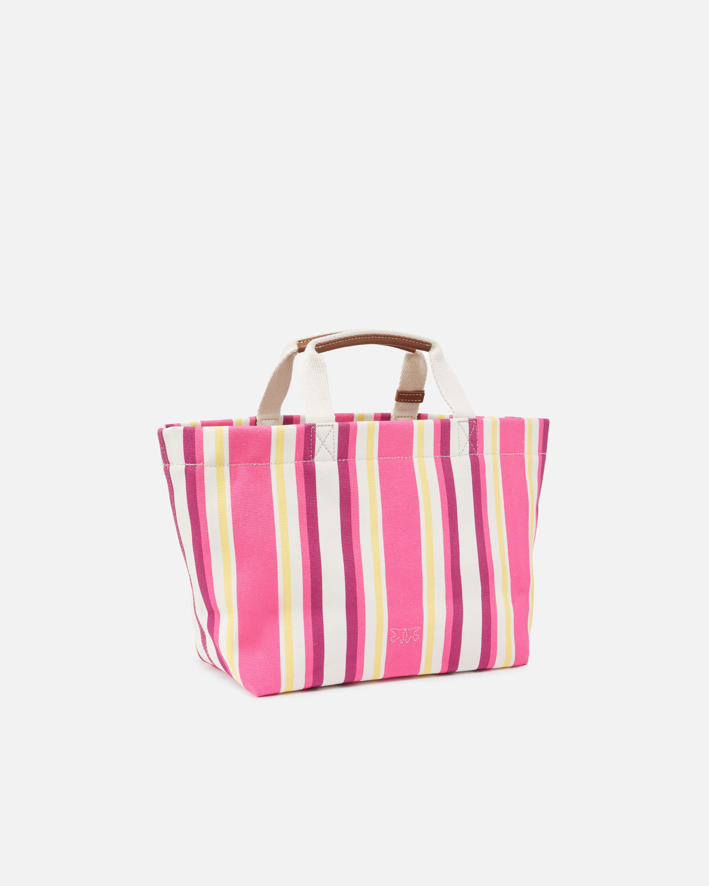 【関税&送料込】Pinko Medium Shopper Bag In Striped Canvas Medium shopper bag in striped canvas PINKO → Shop Online
