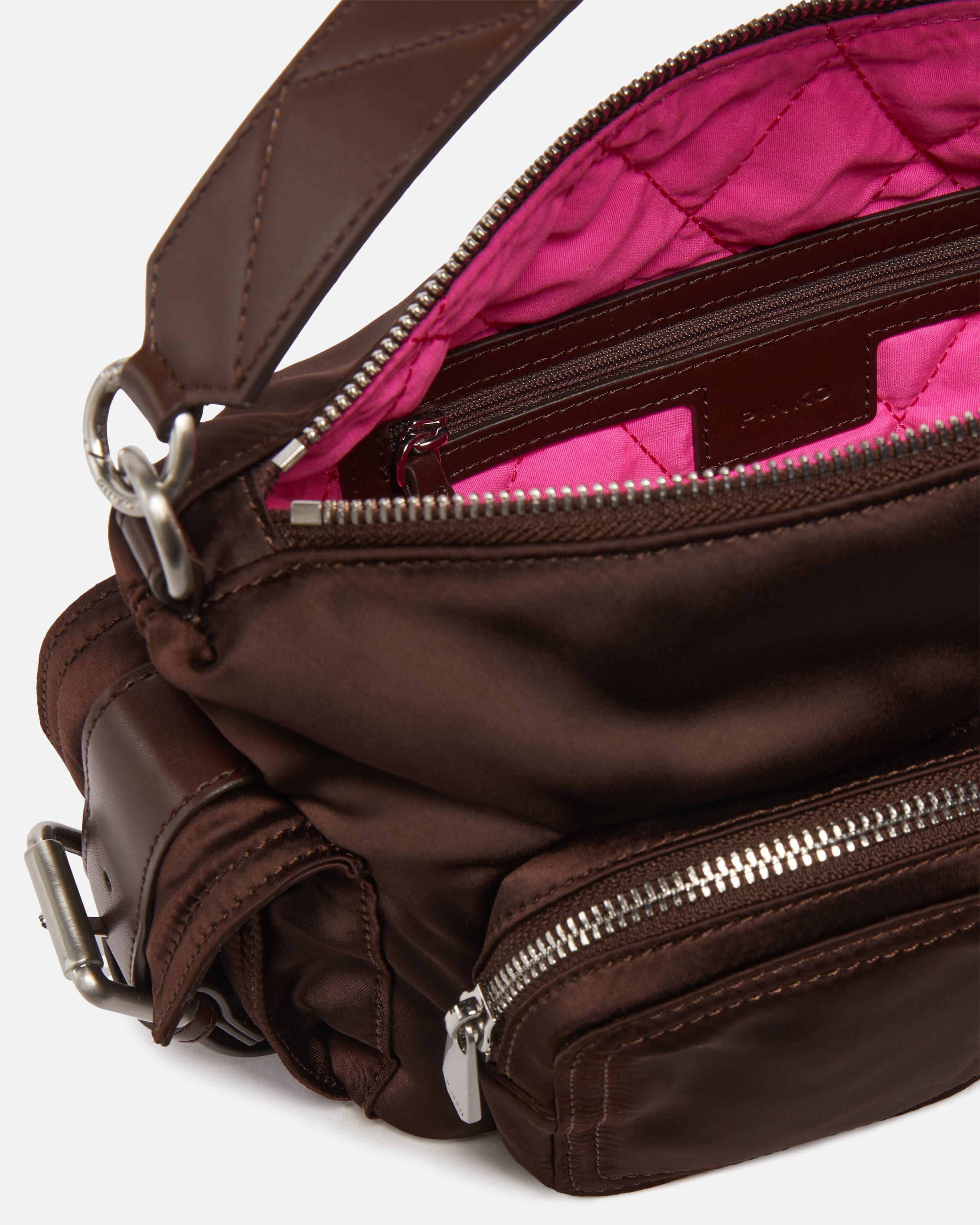 Medium satin camera bag with Love Birds logo PINKO → Shop