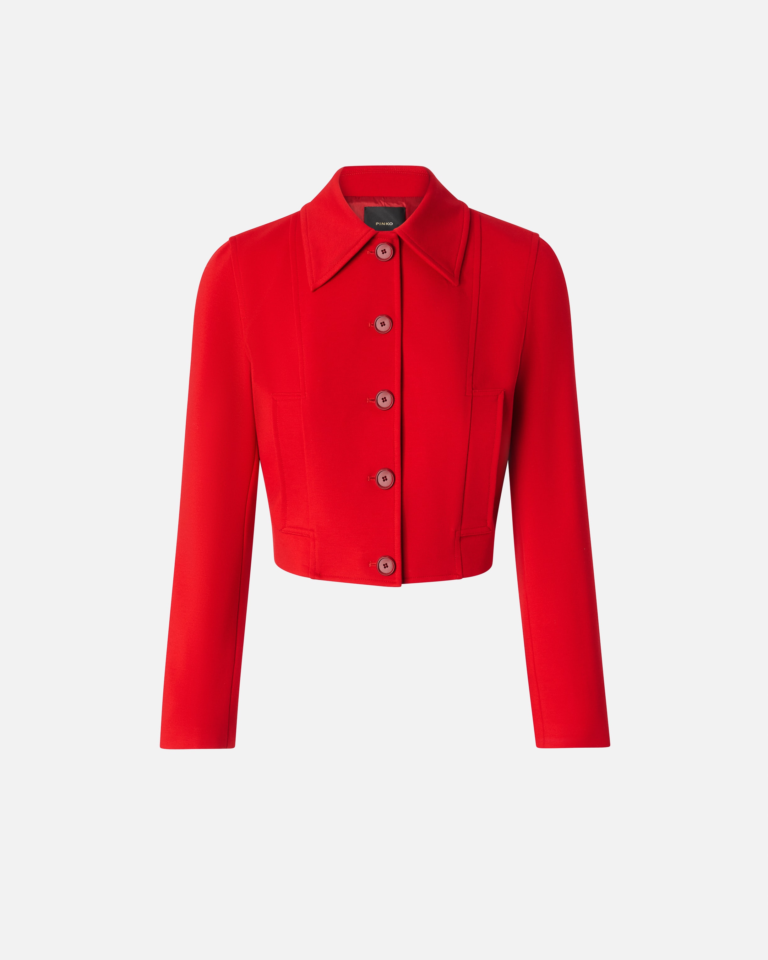 Red collared jacket deals