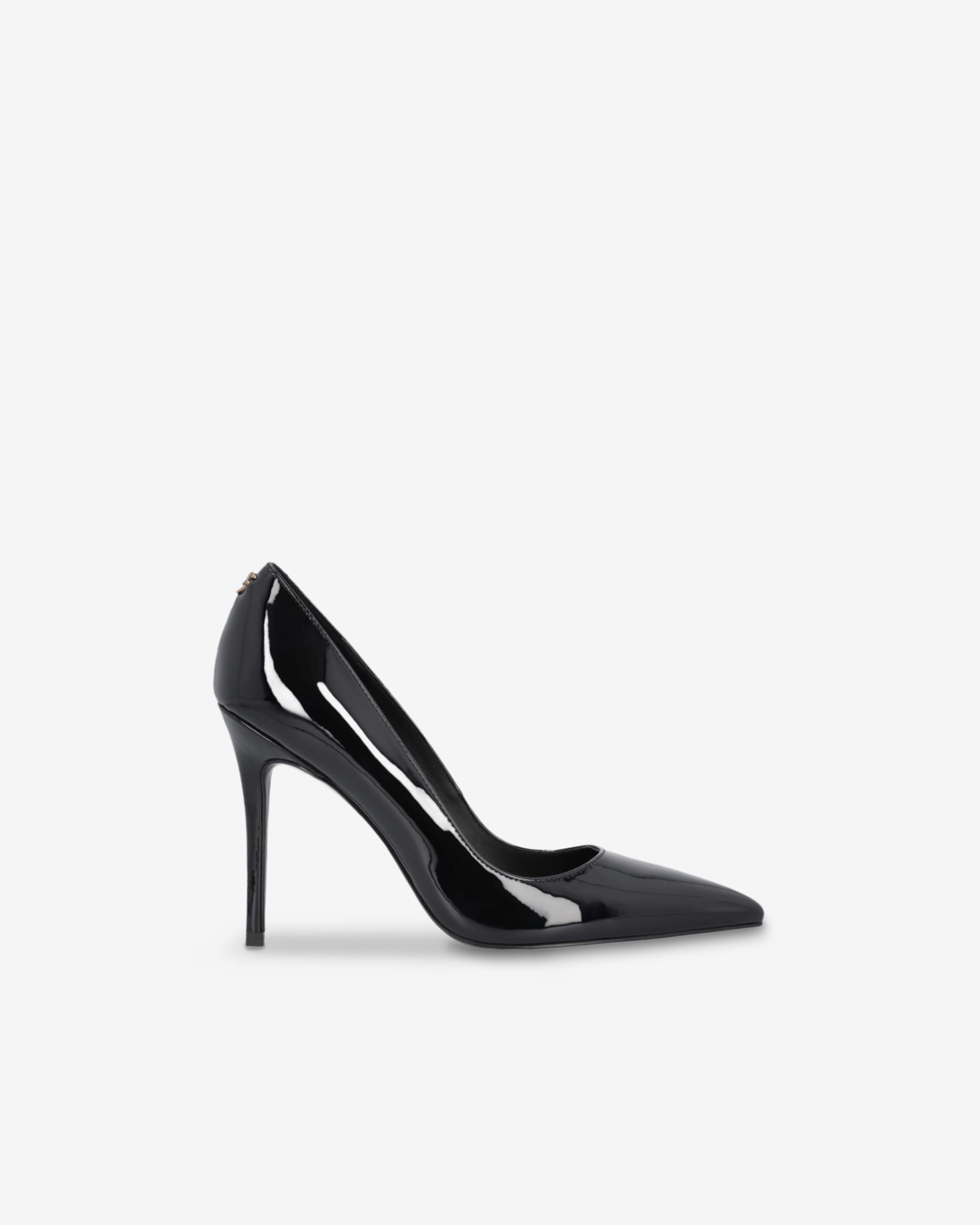 Scarpe con tacco nere lucide hot sale