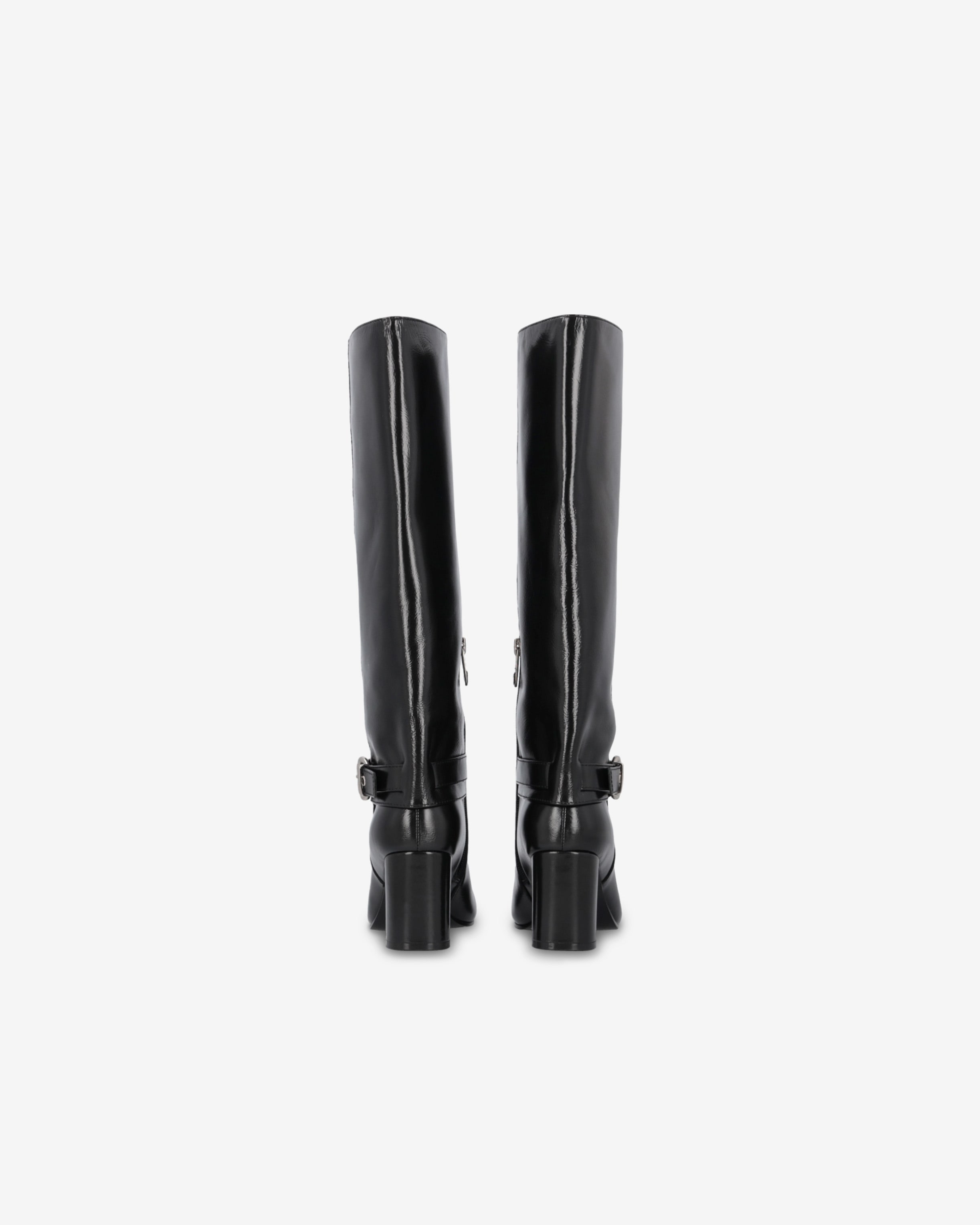 Heeled high boots in bright nappa leather PINKO → Shop Online Heeled high boots in bright nappa leather PINKO → Shop Online