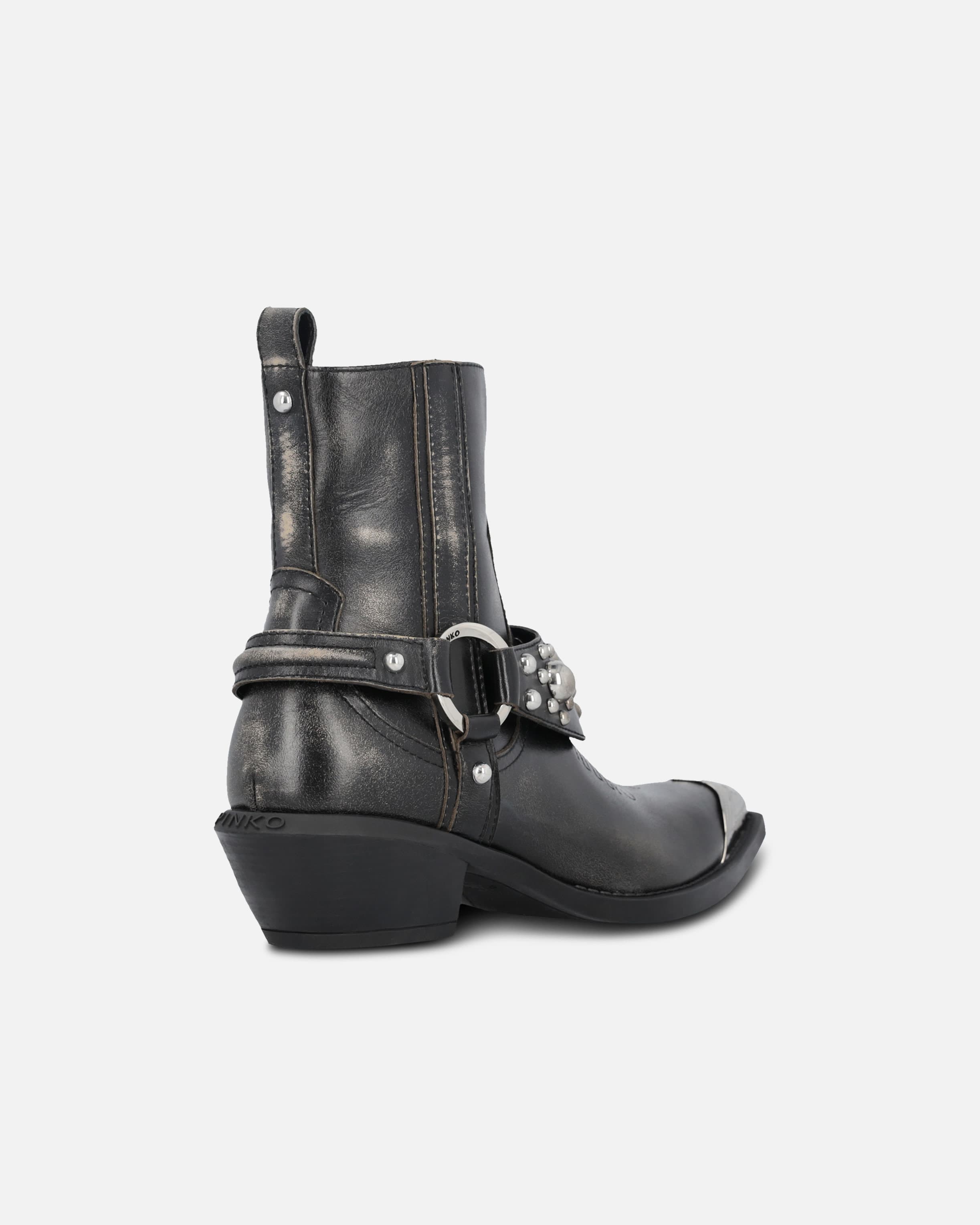 Distressed leather ankle boots hotsell
