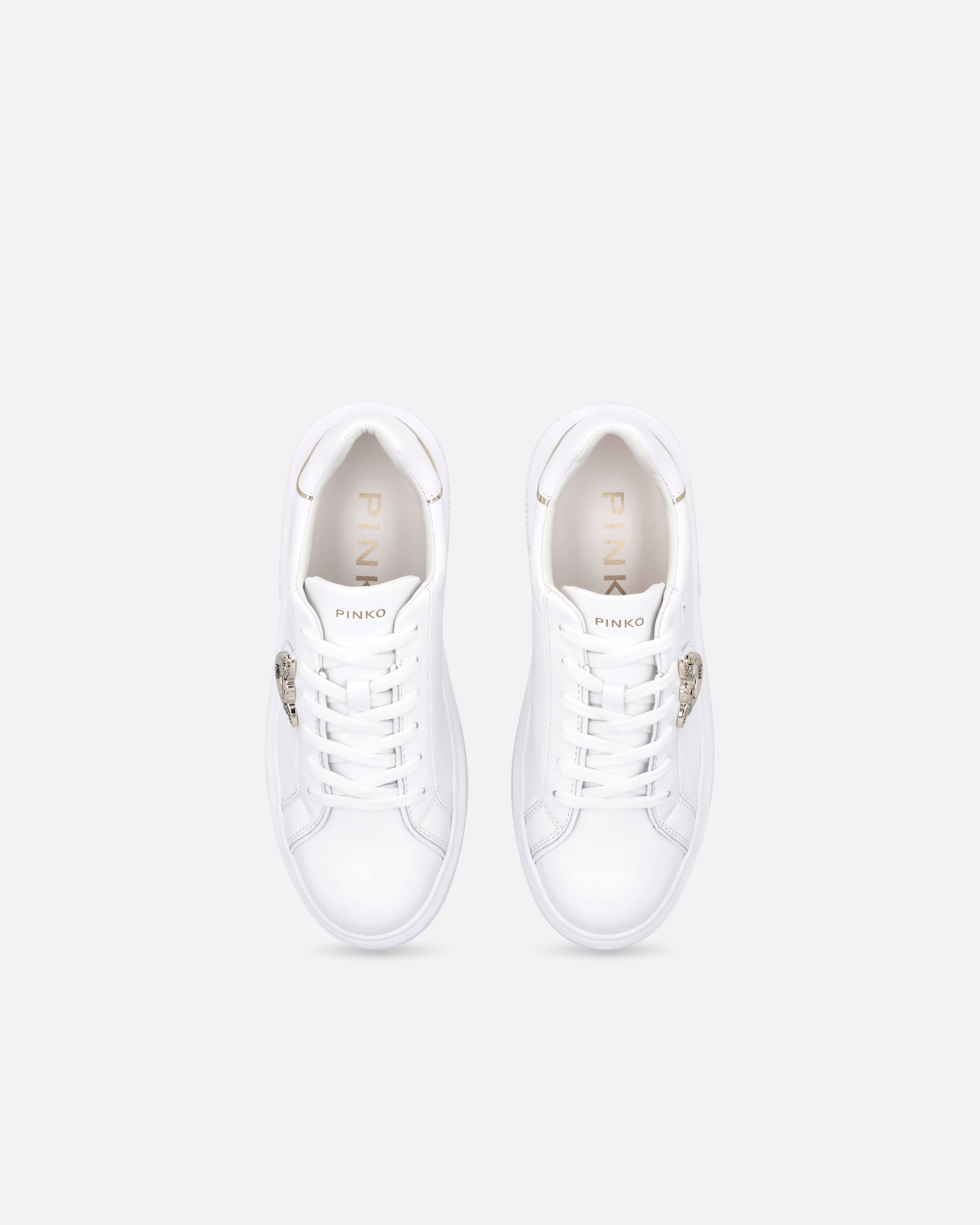 High-soled flatform sneakers with metal logo