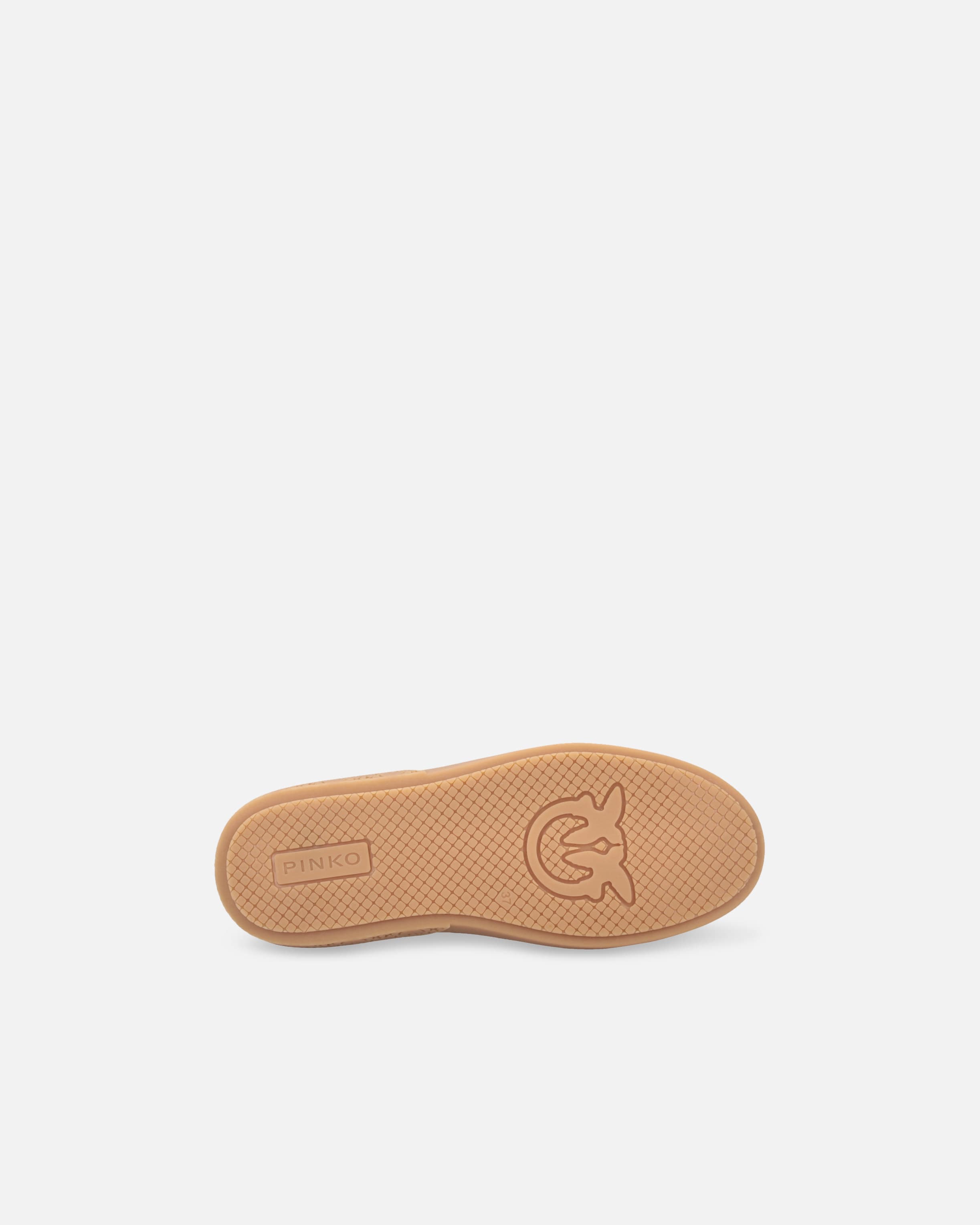 Sneakers in pelle con logo embossed al lato outlet