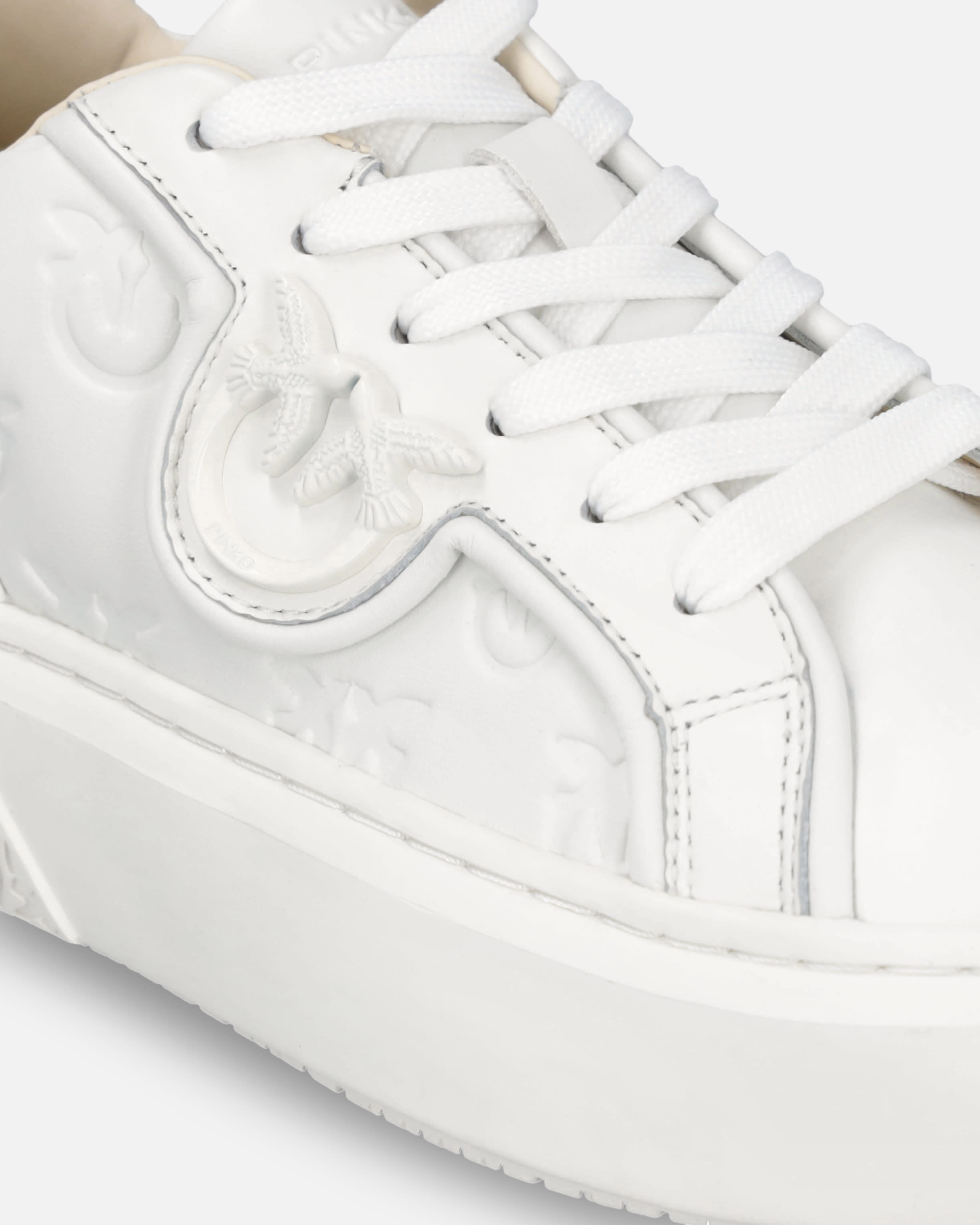Sneakers in pelle con logo embossed al lato cheap