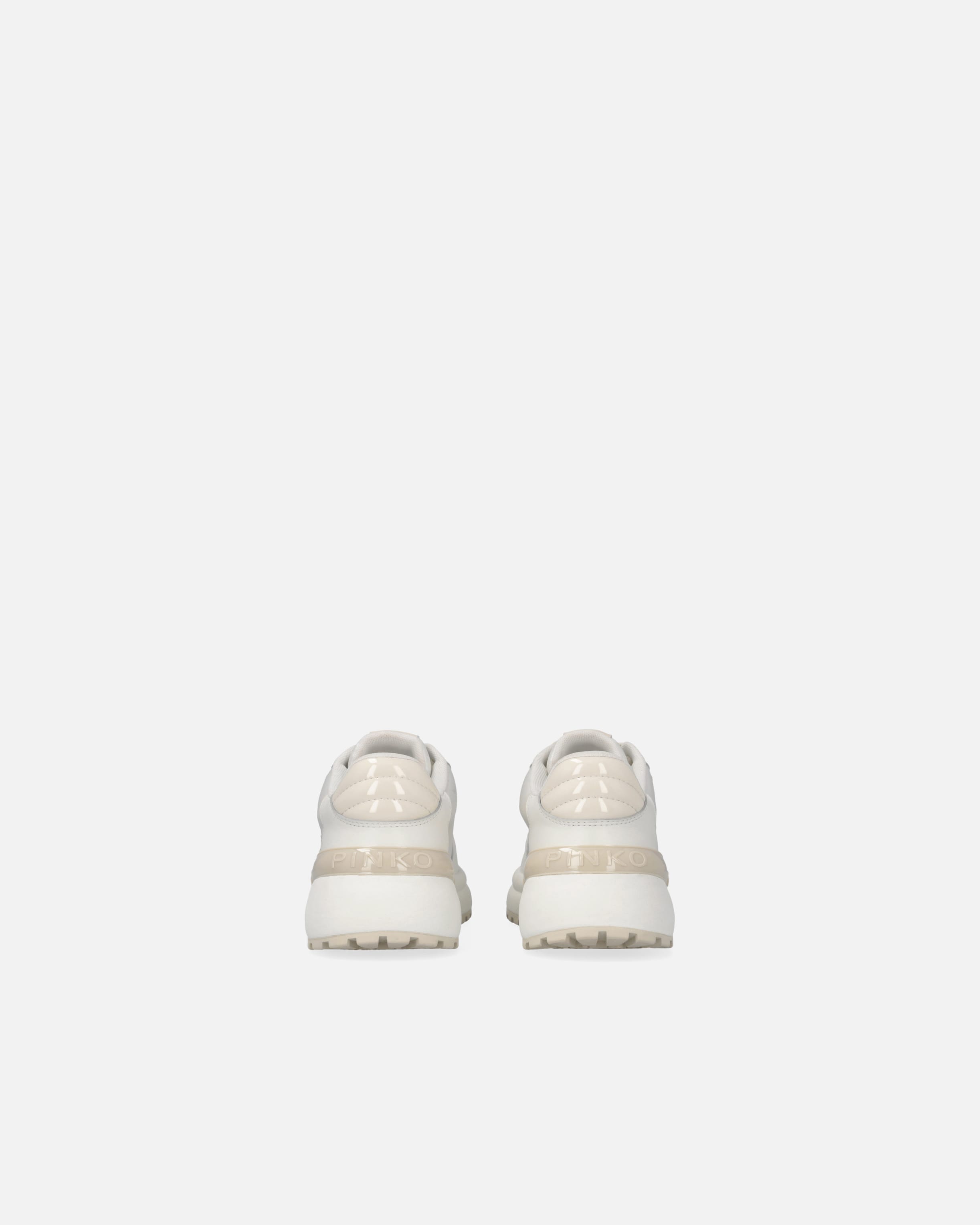 Chunky sneakers with satin and rhinestones