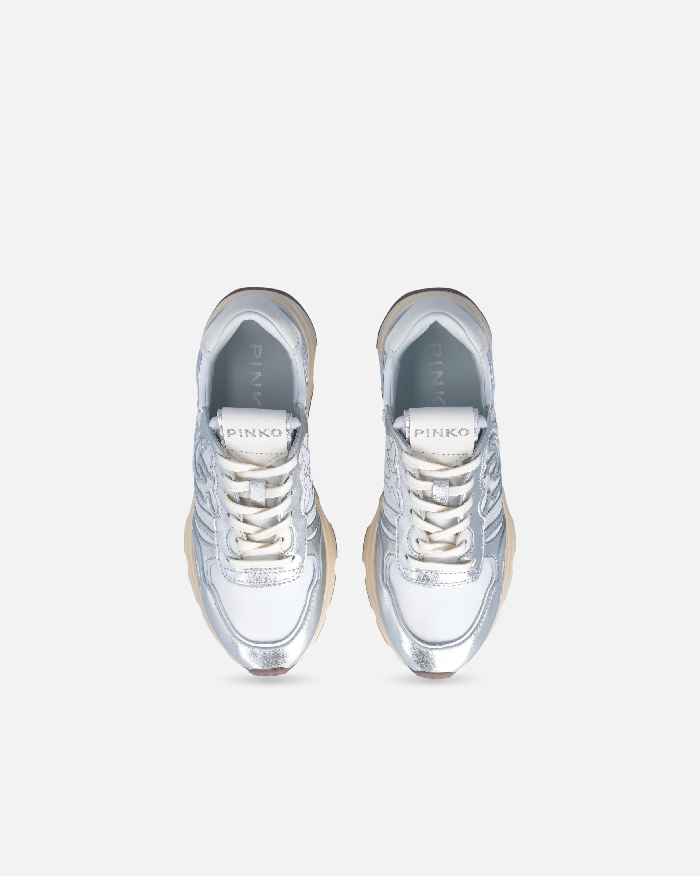 Logo sneakers with silver details PINKO → Shop Online