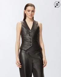 アウターその他 PINKO Woman Waistcoat Brown 104932A2EE L31