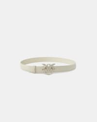 ベルト PINKO Woman Belt Ivory 104592A2BY ZZ2Q Pinko Women's Belt, Z14u_white Silk-shiny Gold, Medium at
