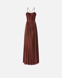 SALE中！！【美品】PINKO デザインロングドレス Long, elegant glossy satin dress PINKO → Shop Online