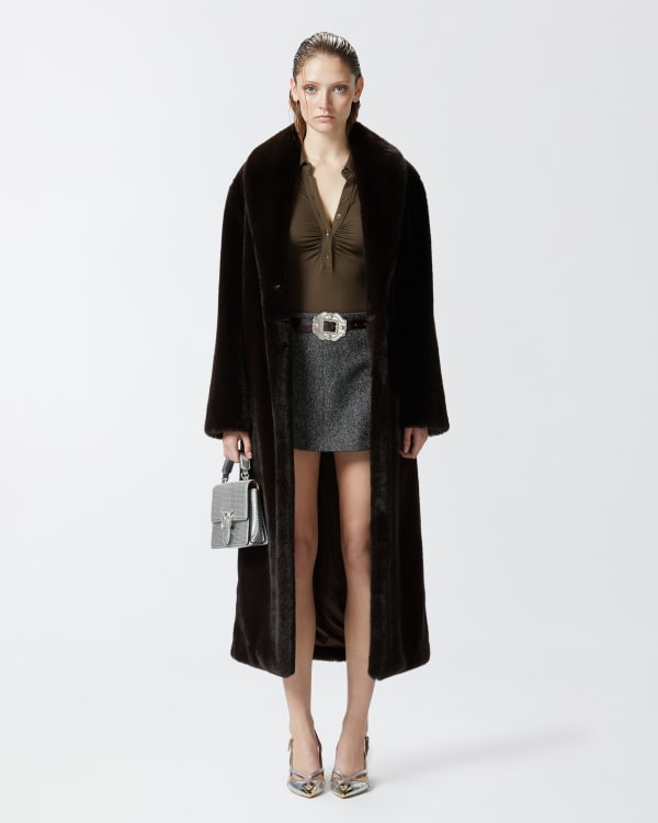 Pinko fur coat best sale