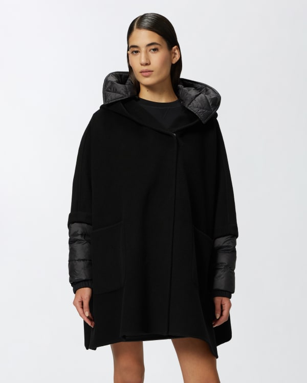 Puffer cape coat hotsell