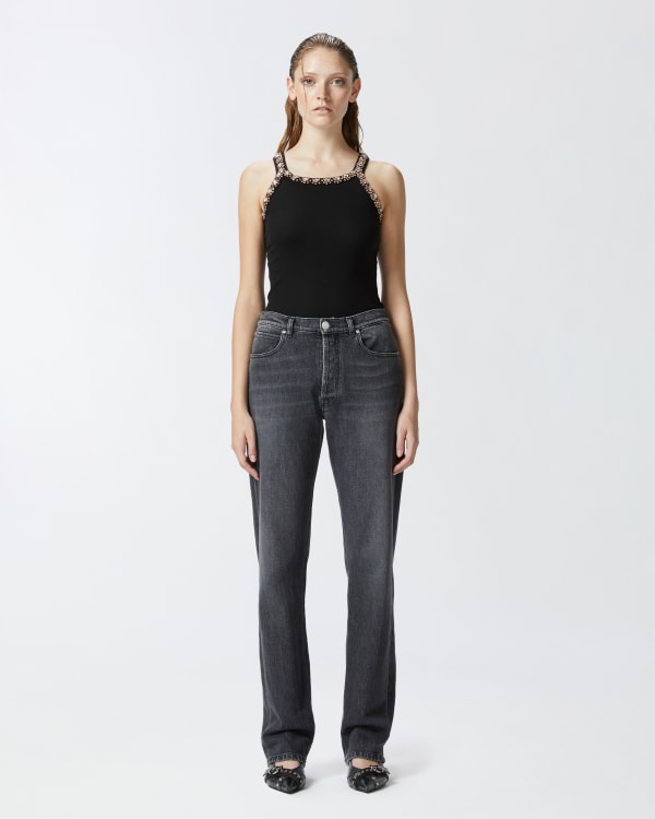 Outfit jeans grigio scuro clearance