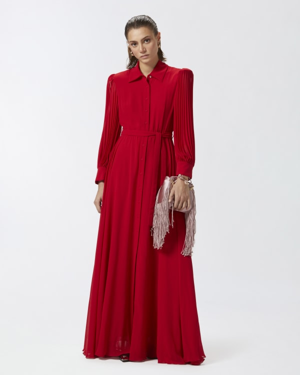 Long shirt dress with transparent back PINKO → Shop Online Long shirt dress with transparent back PINKO → Shop Online
