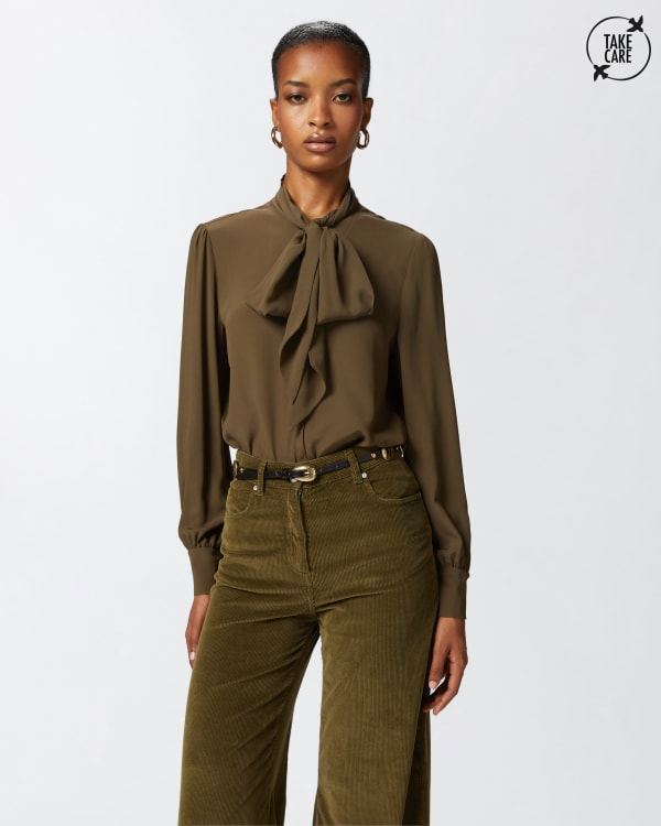 Camicia con fiocco best sale