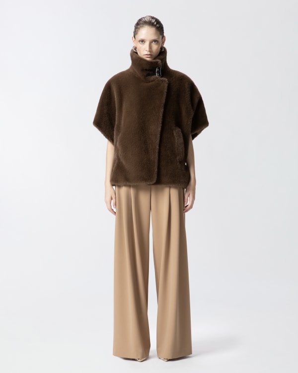 Elegant wide-leg trousers with darts PINKO → Shop Online