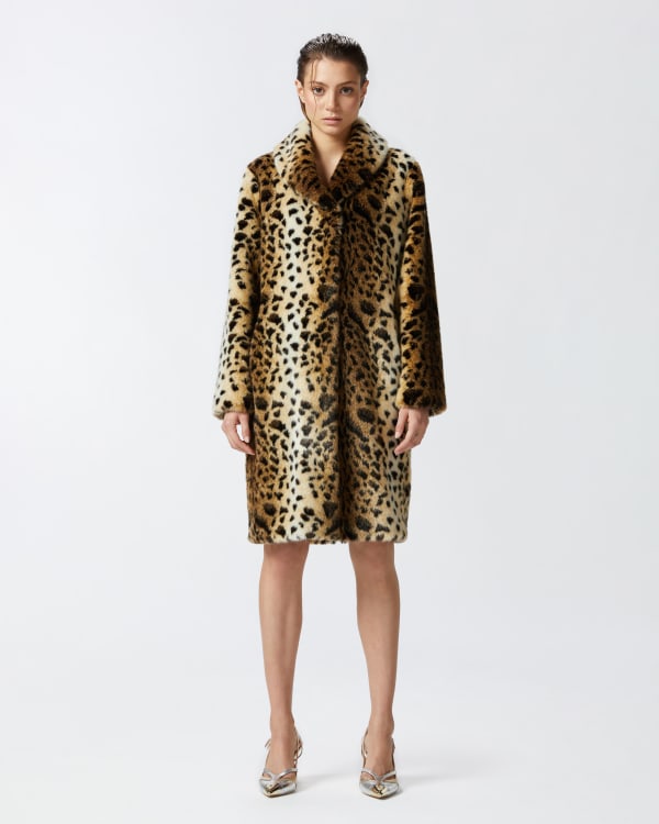 Pinko leopard coat best sale