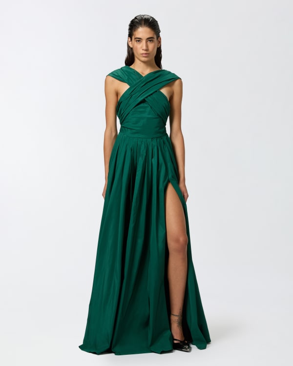 Taffeta long dress on sale