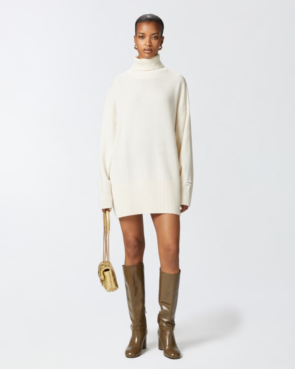 Abito corto in lana con collo alto Pinko Acquista Online