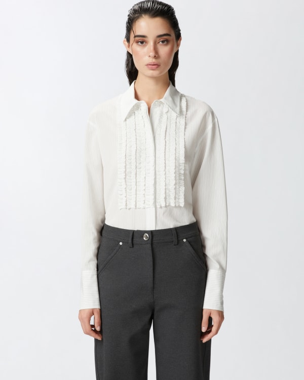 Camicia con volant davanti online