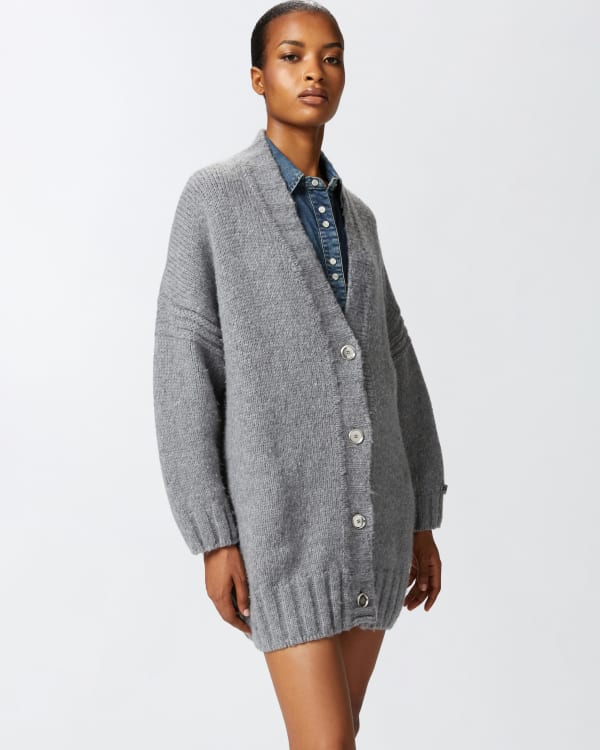 Grey cardigan oversized top