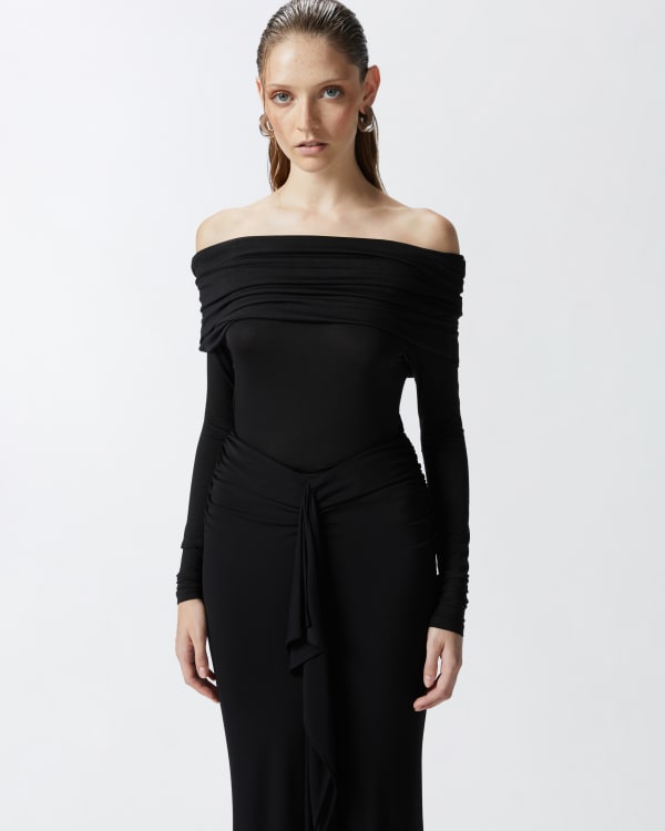 Maglia maniche lunghe spalle scoperte deals