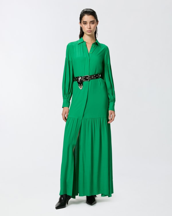 Long belted shirt dress PINKO Shop Online