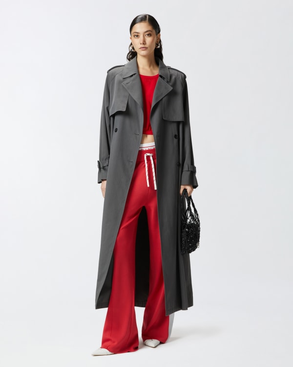 Classic faded cotton trench coat PINKO → Shop Online
